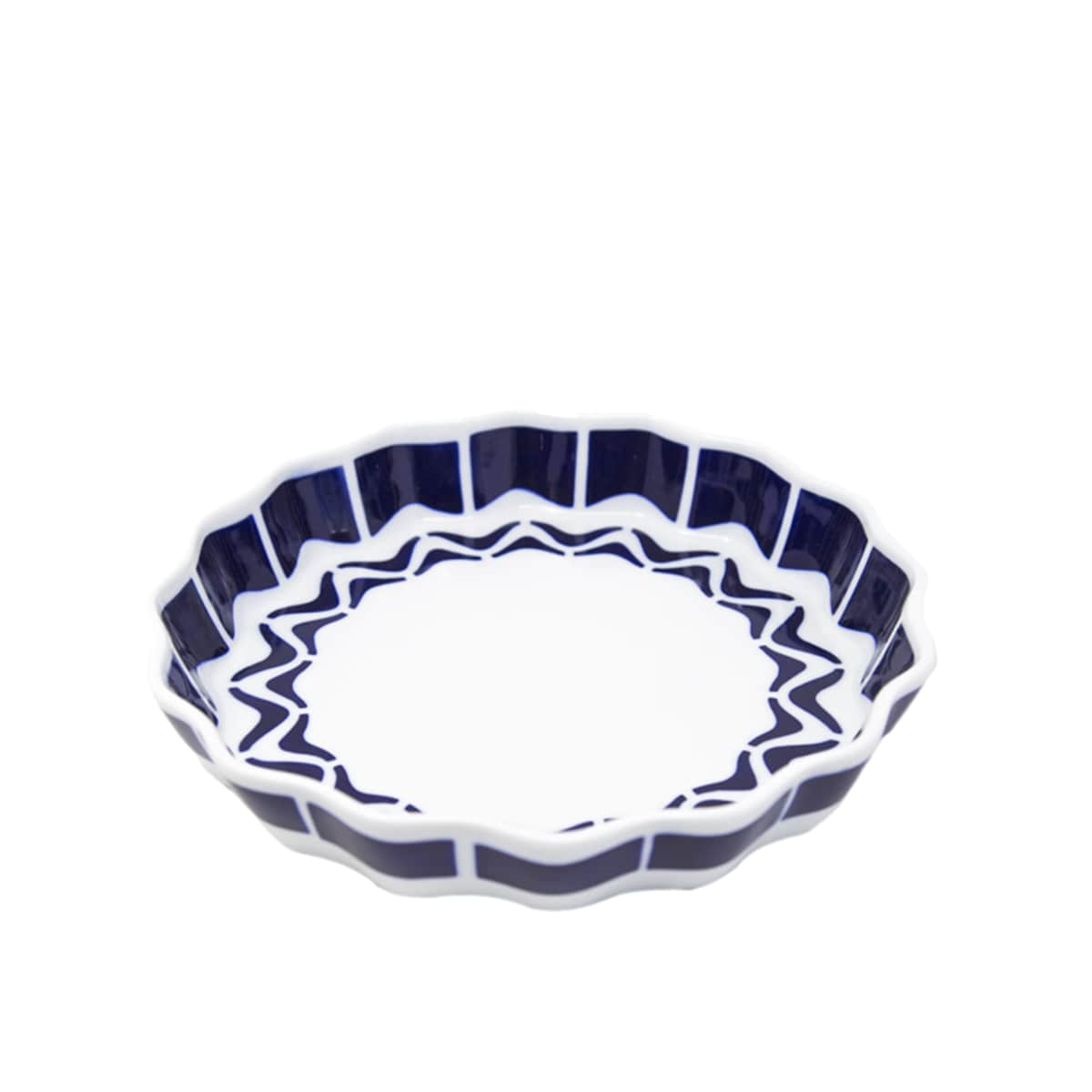 Travessa de Forno Redonda Marbadás Azul-1