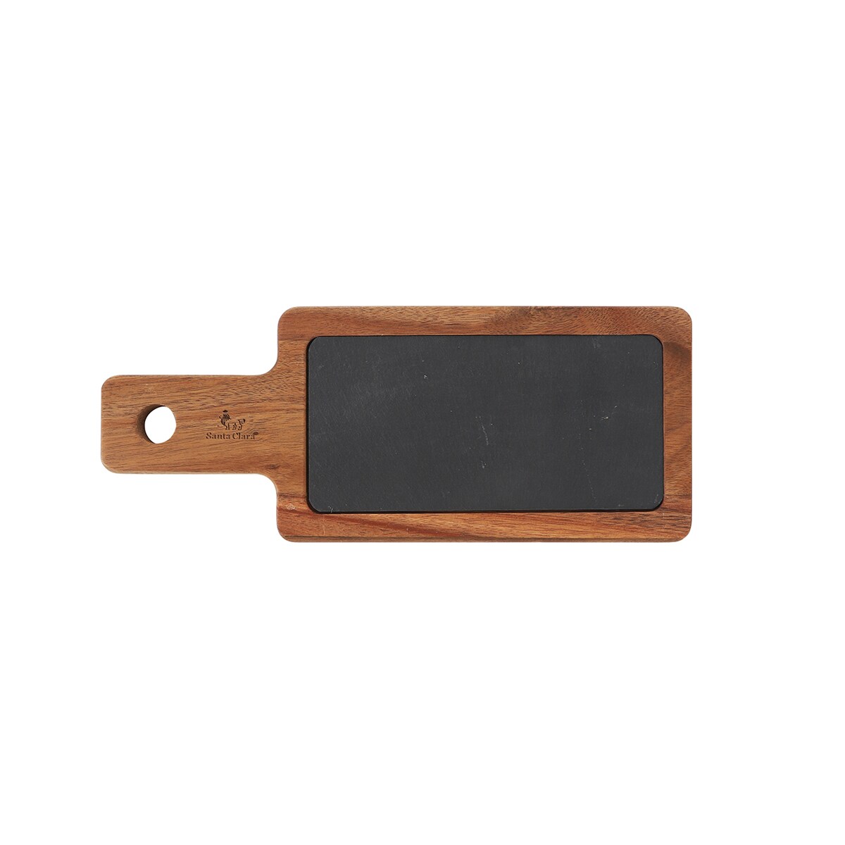 Fuente rectangular de aperitivo de pizarra Gourmet Santa Clara Negro-2