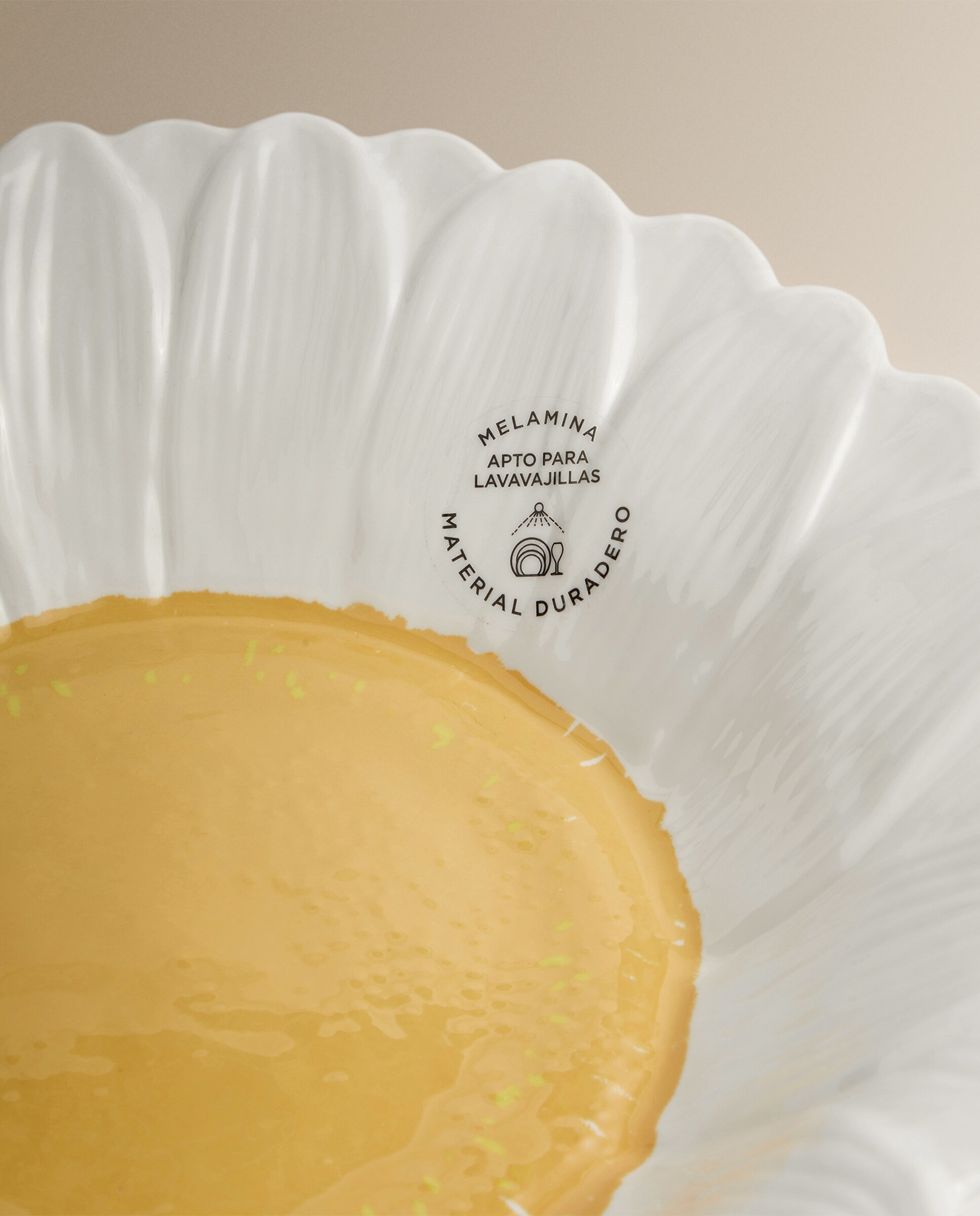 Fuente de melamina Margarita Flower Market Basics El Corte Inglés Blanco-5