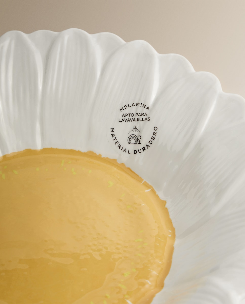 Fuente de melamina Margarita Flower Market Basics El Corte Inglés Blanco-5