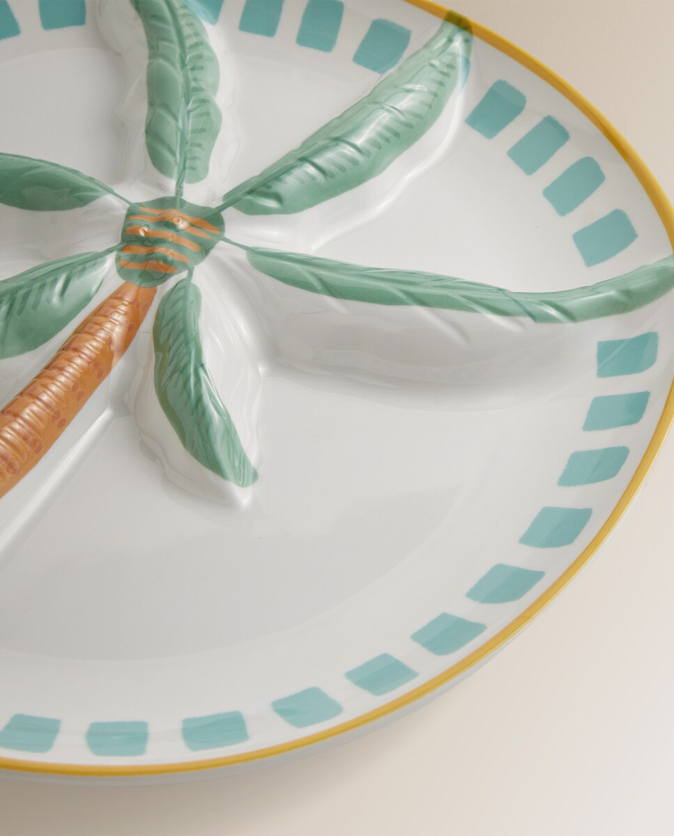 Fuente redonda de melamina Tropical Basics El Corte Inglés Multicolor-4