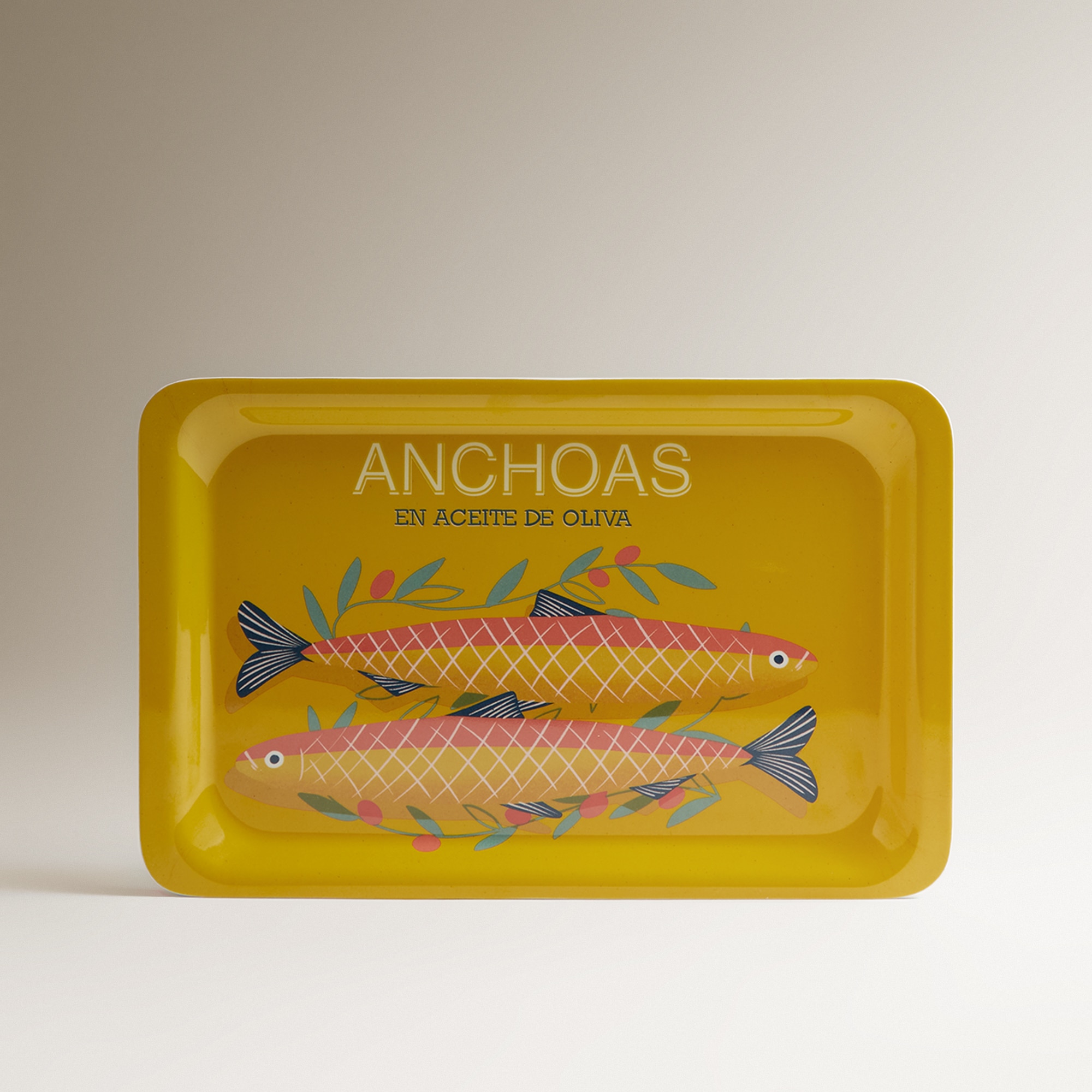 Travessa de Melamina 2 Anchovas Mojácar Amarelo-2