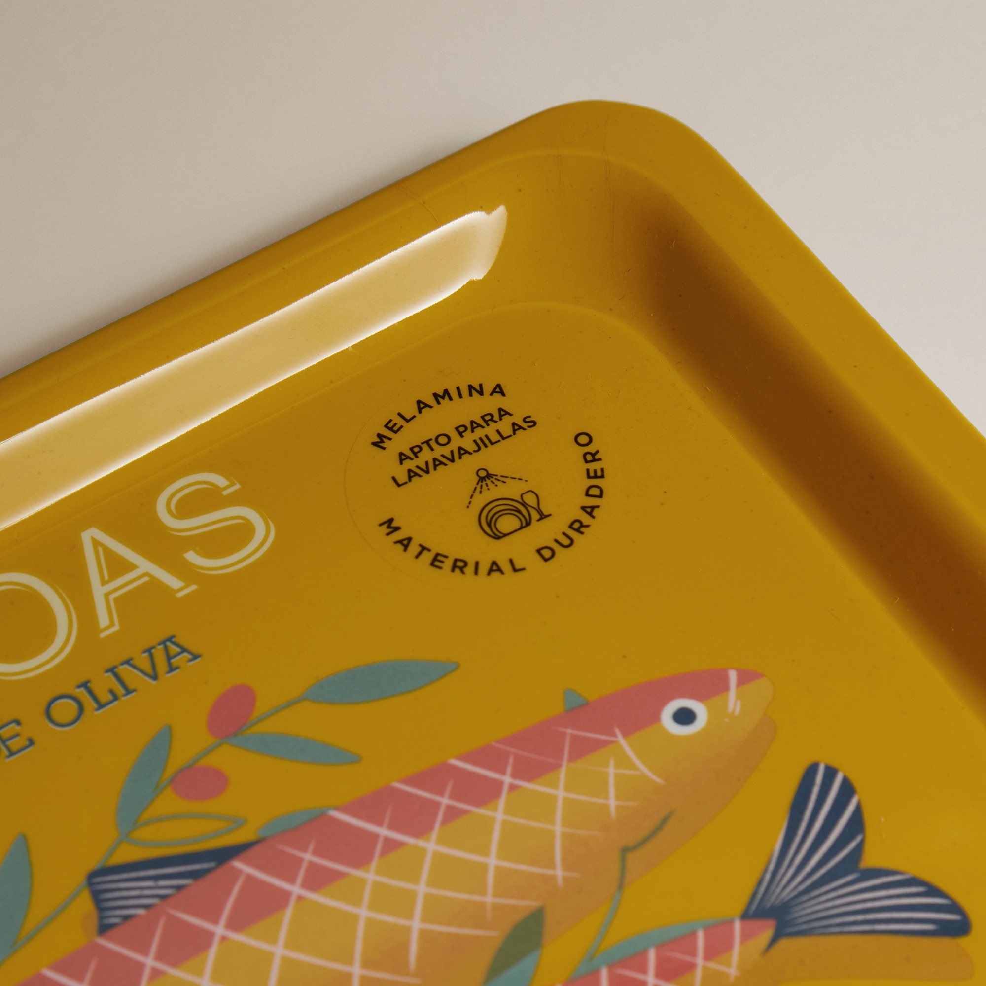 Travessa de Melamina 2 Anchovas Mojácar Amarelo-4