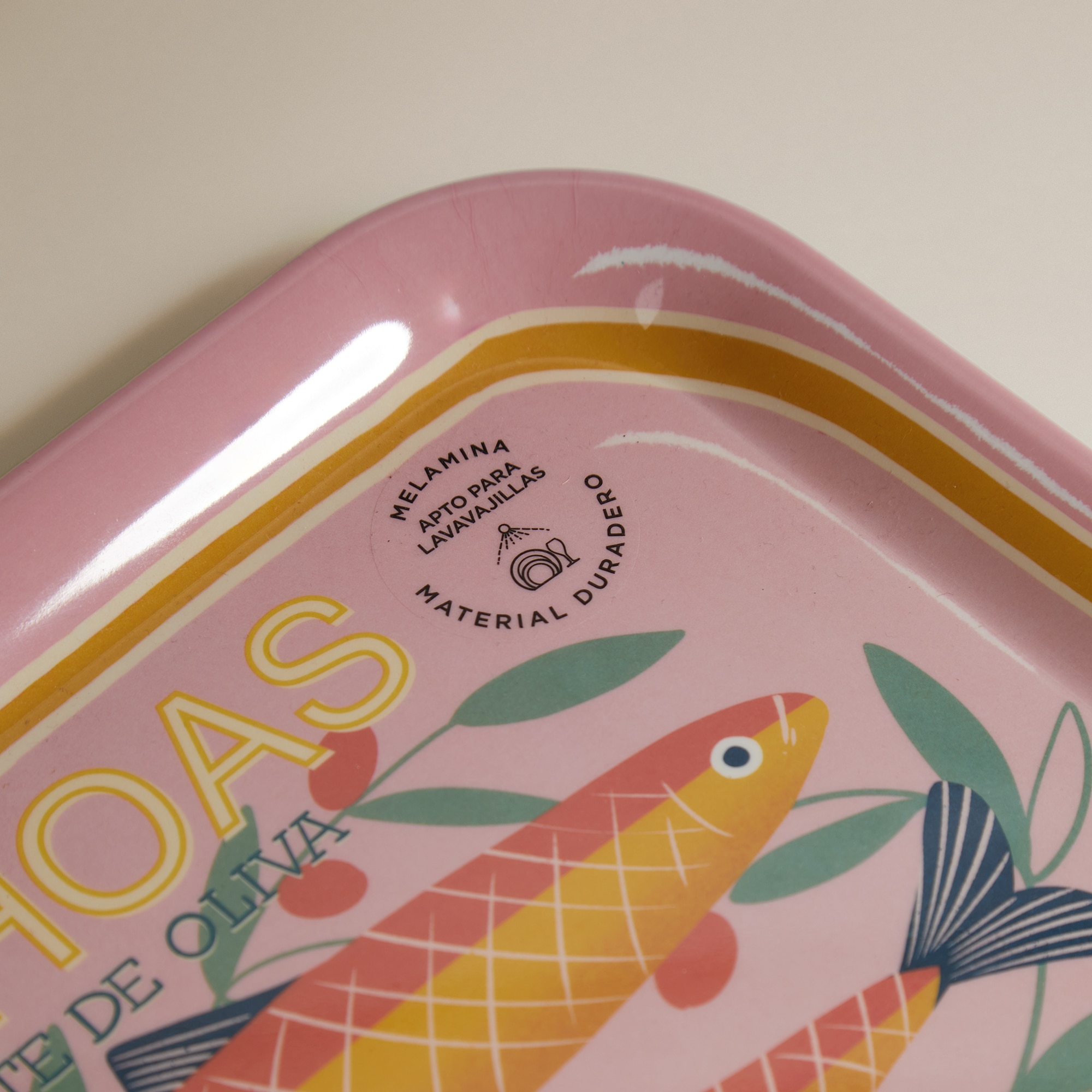 Travessa de Melamina 3 Anchovas Mojácar Rosa-4