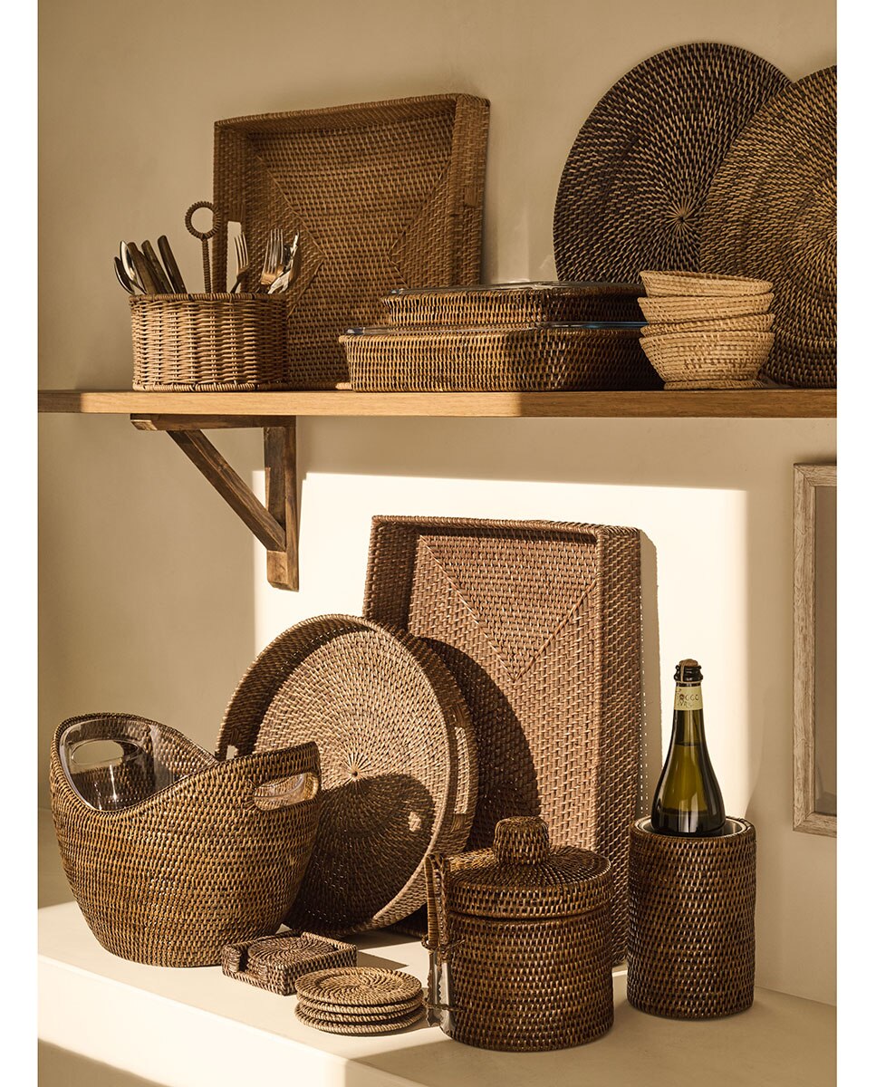 Travessa Rattan Castanho-6