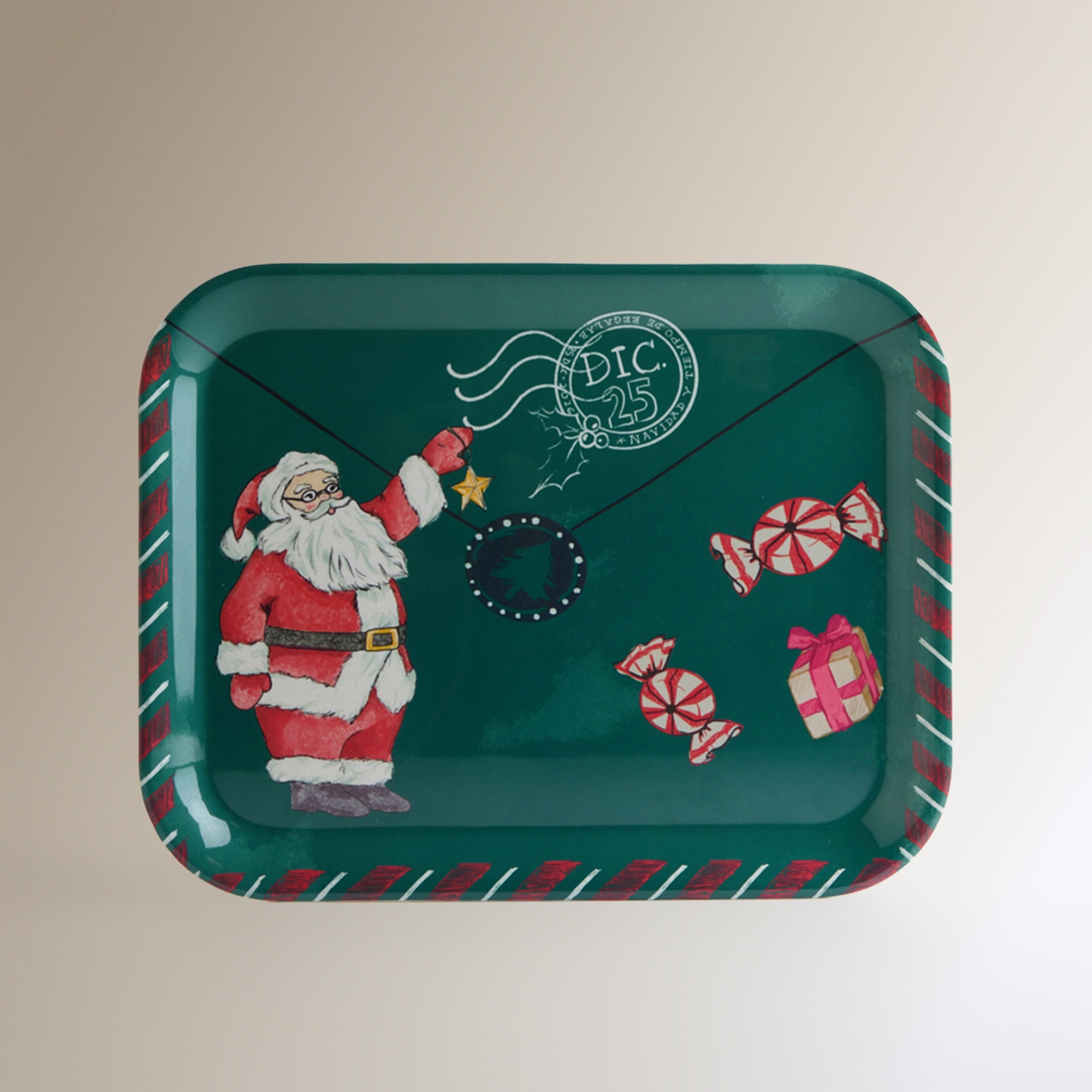 Tabuleiro de Melamina Pai Natal Multicolor-2