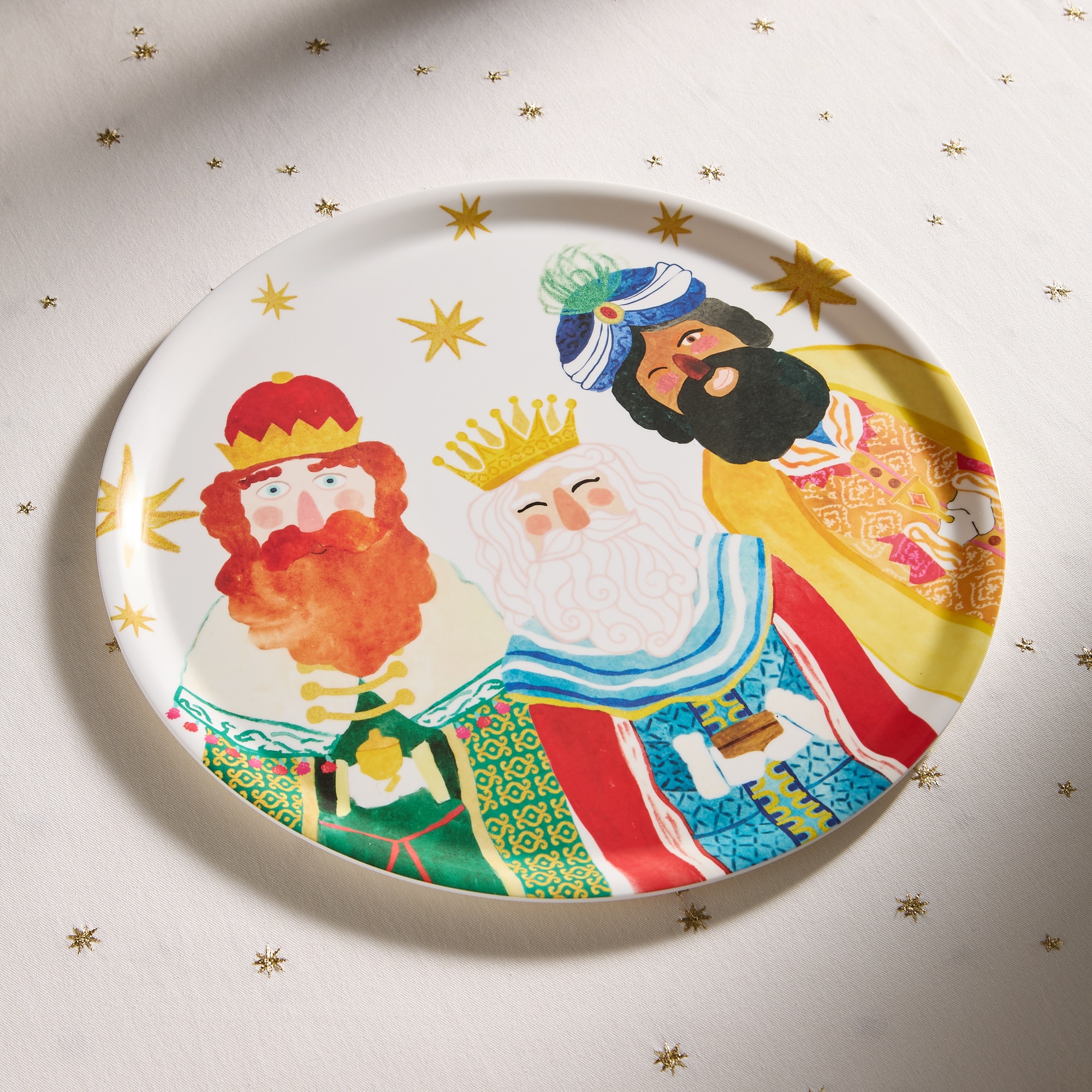 Imagem 0 de Travessa Redonda de Melamina Reis Magos Natal