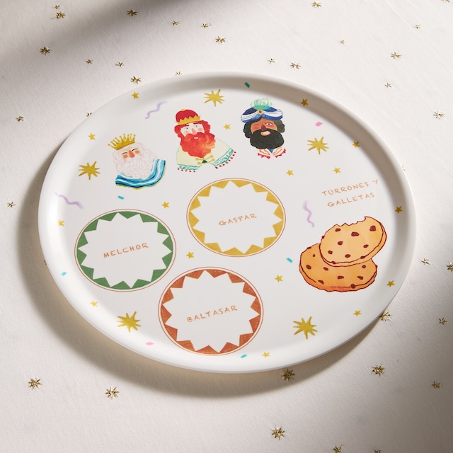 Imagem 0 de Travessa Redonda de Melamina para os Reis Magos Natal