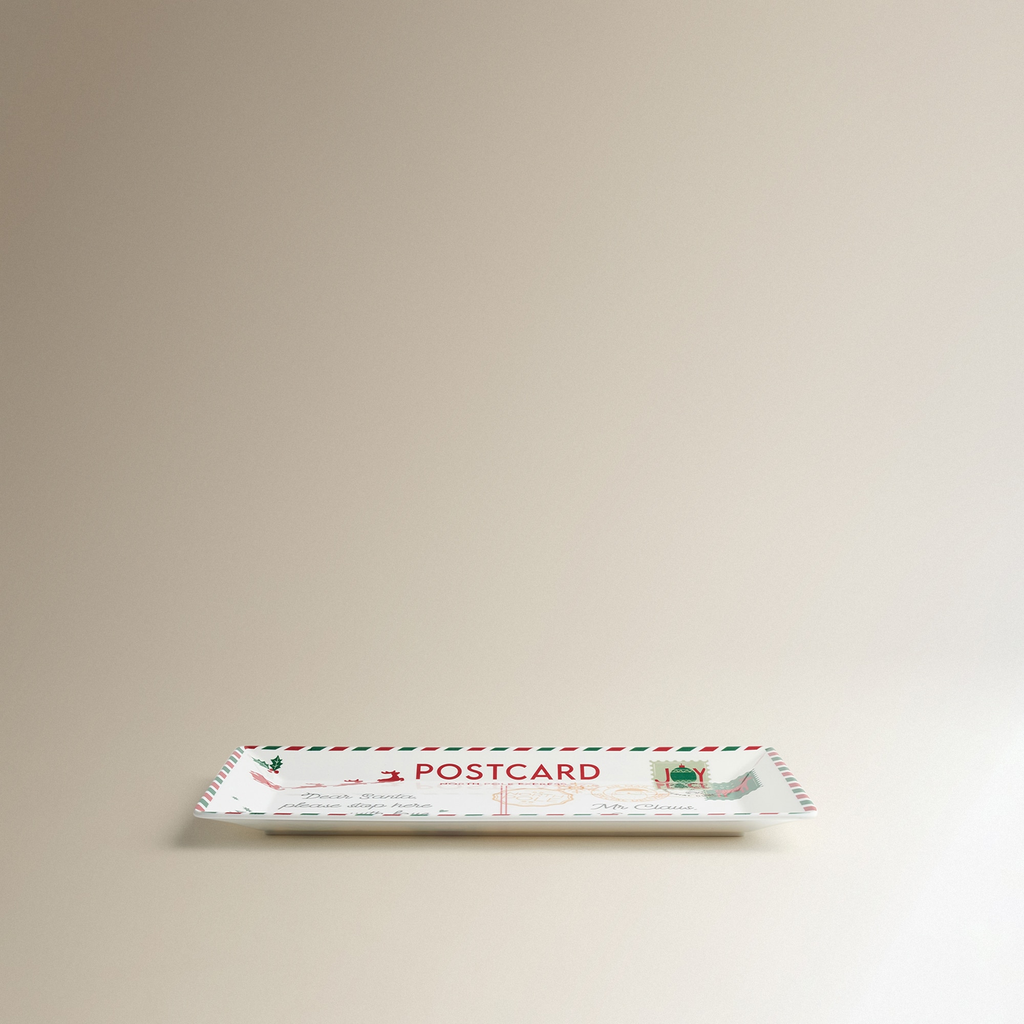 Fuente de melamina Carta Papá Noel Rojo-3