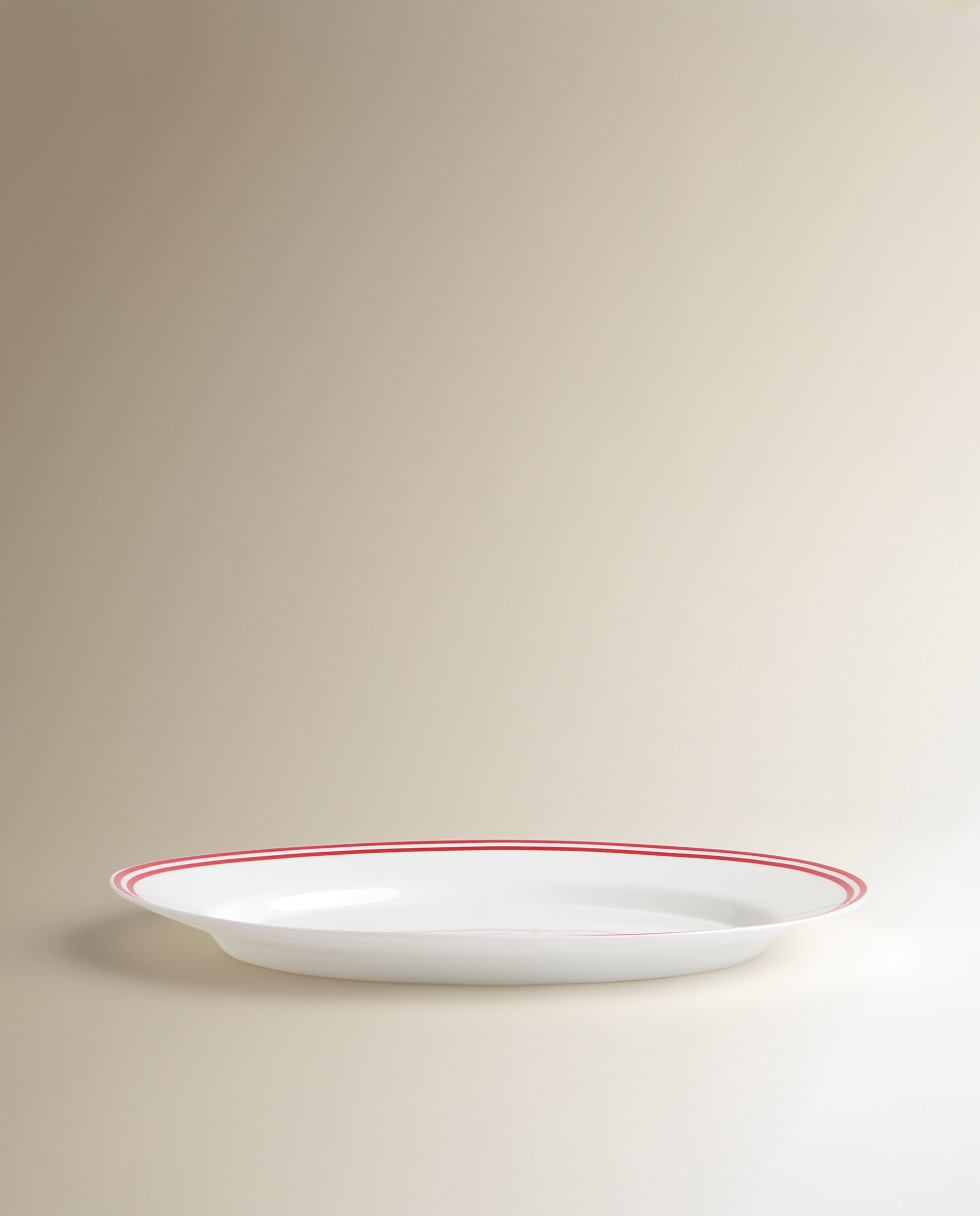 Fuente oval de vidrio Orleans Rojo-3