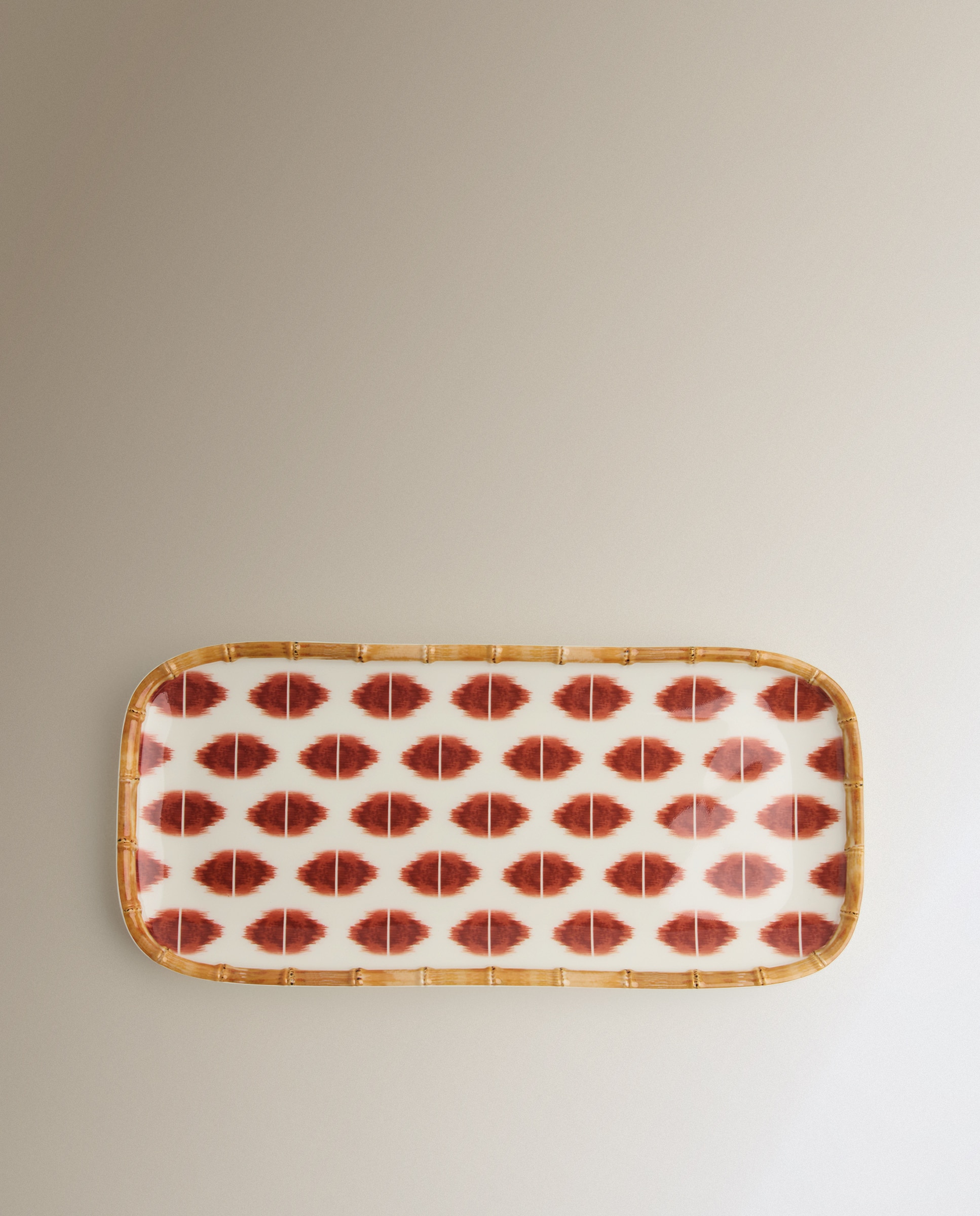 Fuente de melamina para exterior Ikat - Naranja Naranja-2