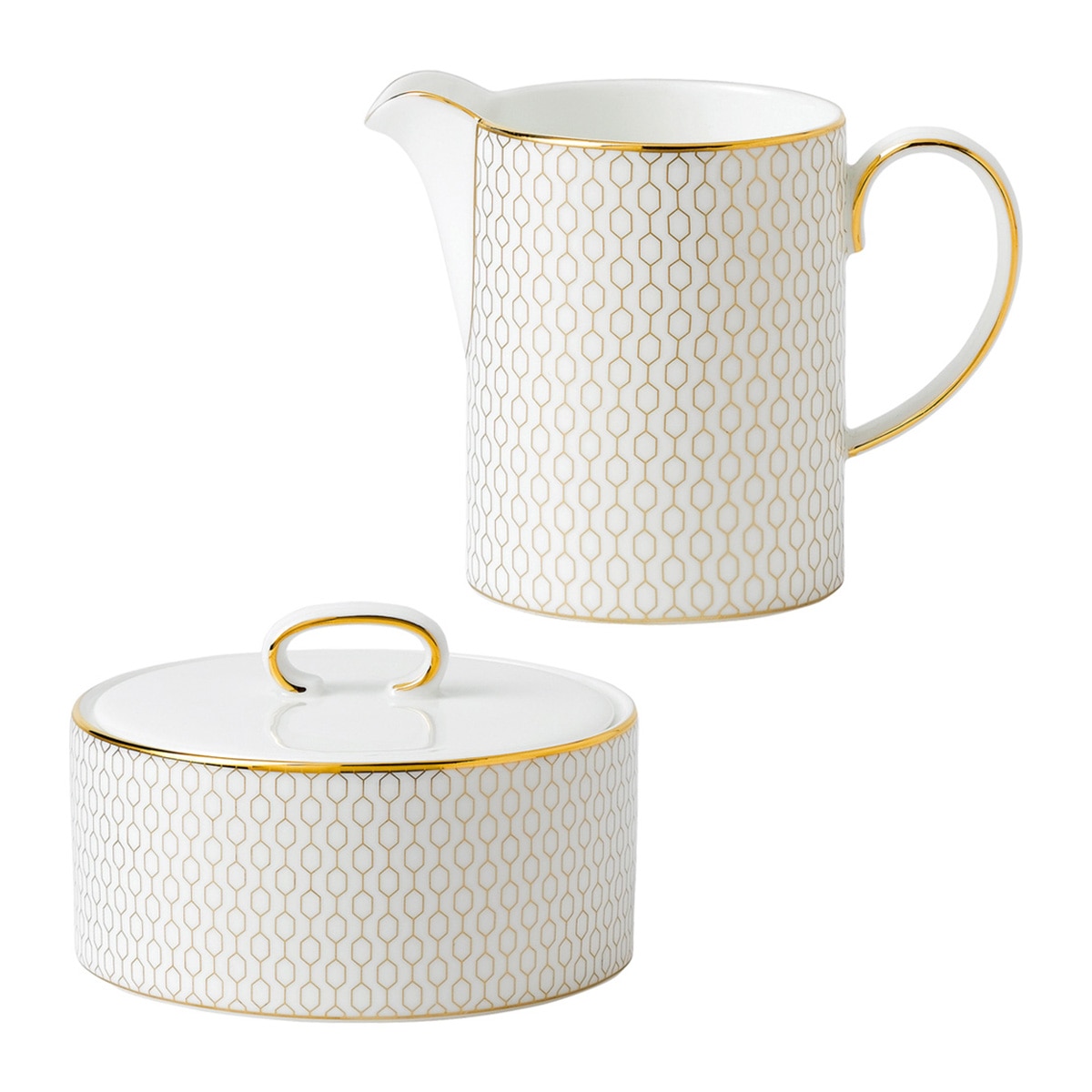 Conjunto de açucareiro e leiteira Arris Branco-1