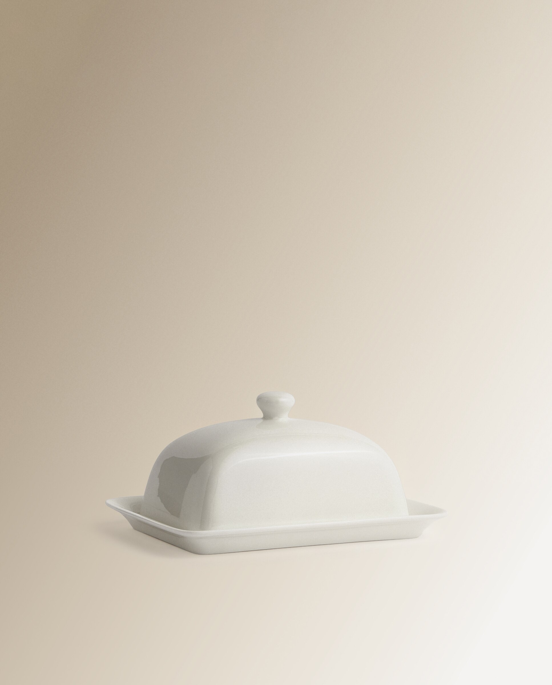 Manteigueira Bone China Essential El Corte Inglés Branco-2