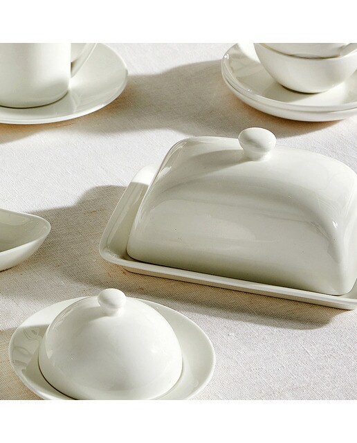 Manteigueira Bone China Essential El Corte Inglés Branco-6