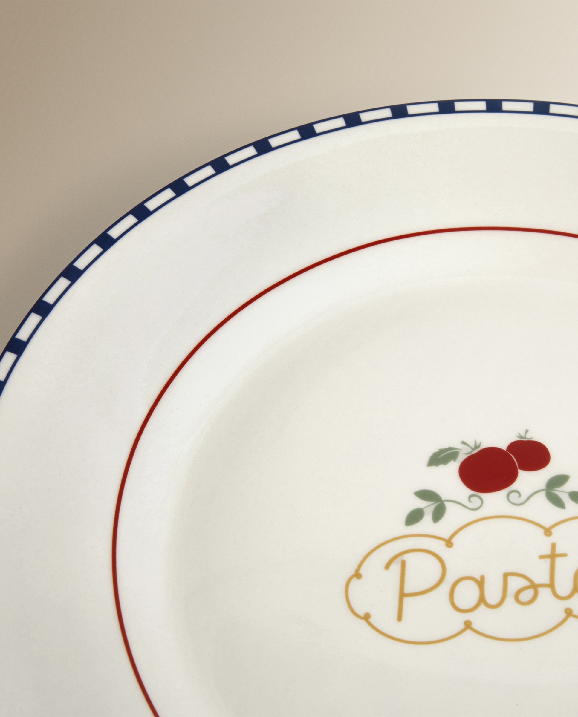 Plato llano para pasta Sicilia Basics El Corte Inglés Blanco-3