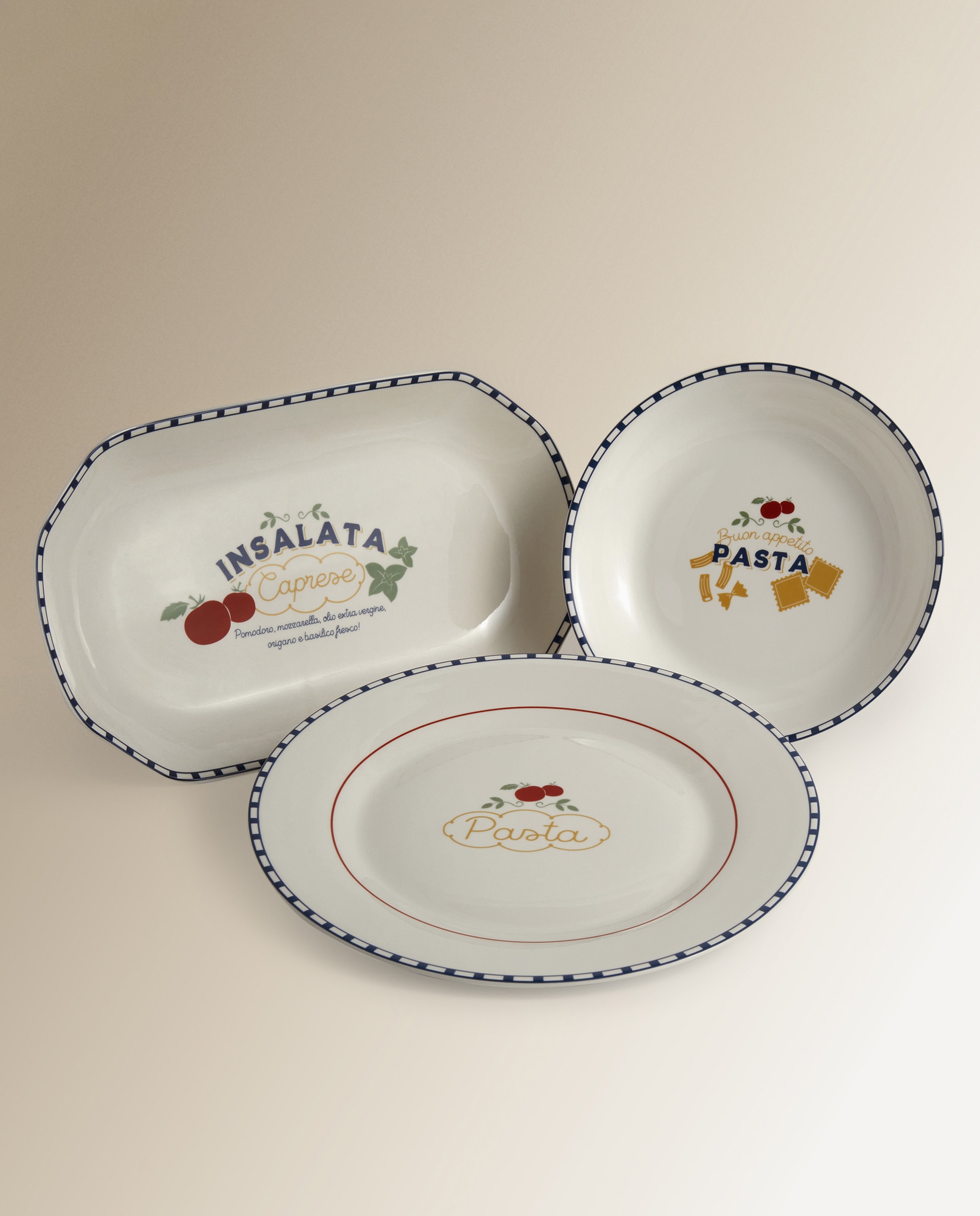 Plato llano para pasta Sicilia Basics El Corte Inglés Blanco-4