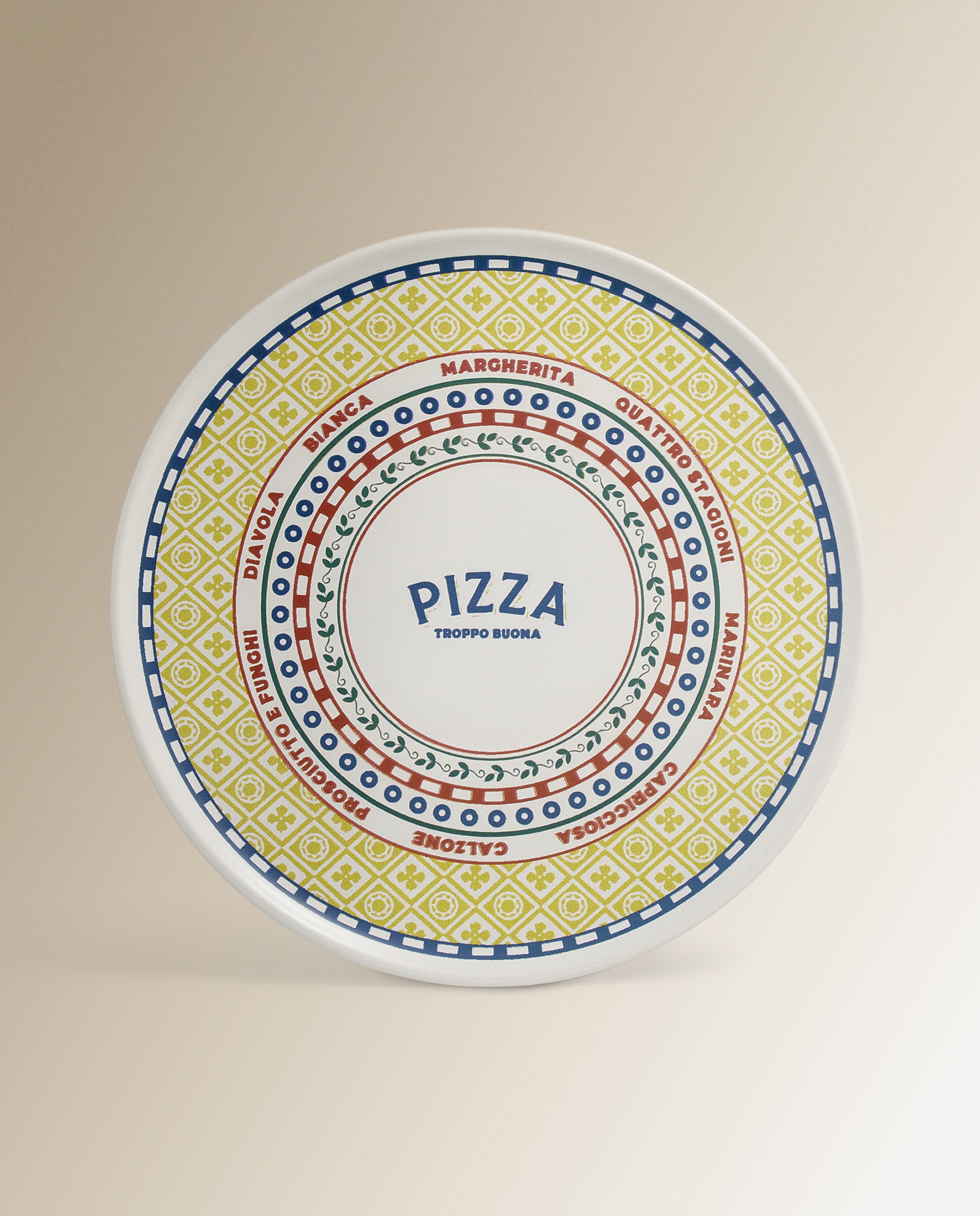 Plato para pizza Sicilia Basics El Corte Inglés Multicolor-1