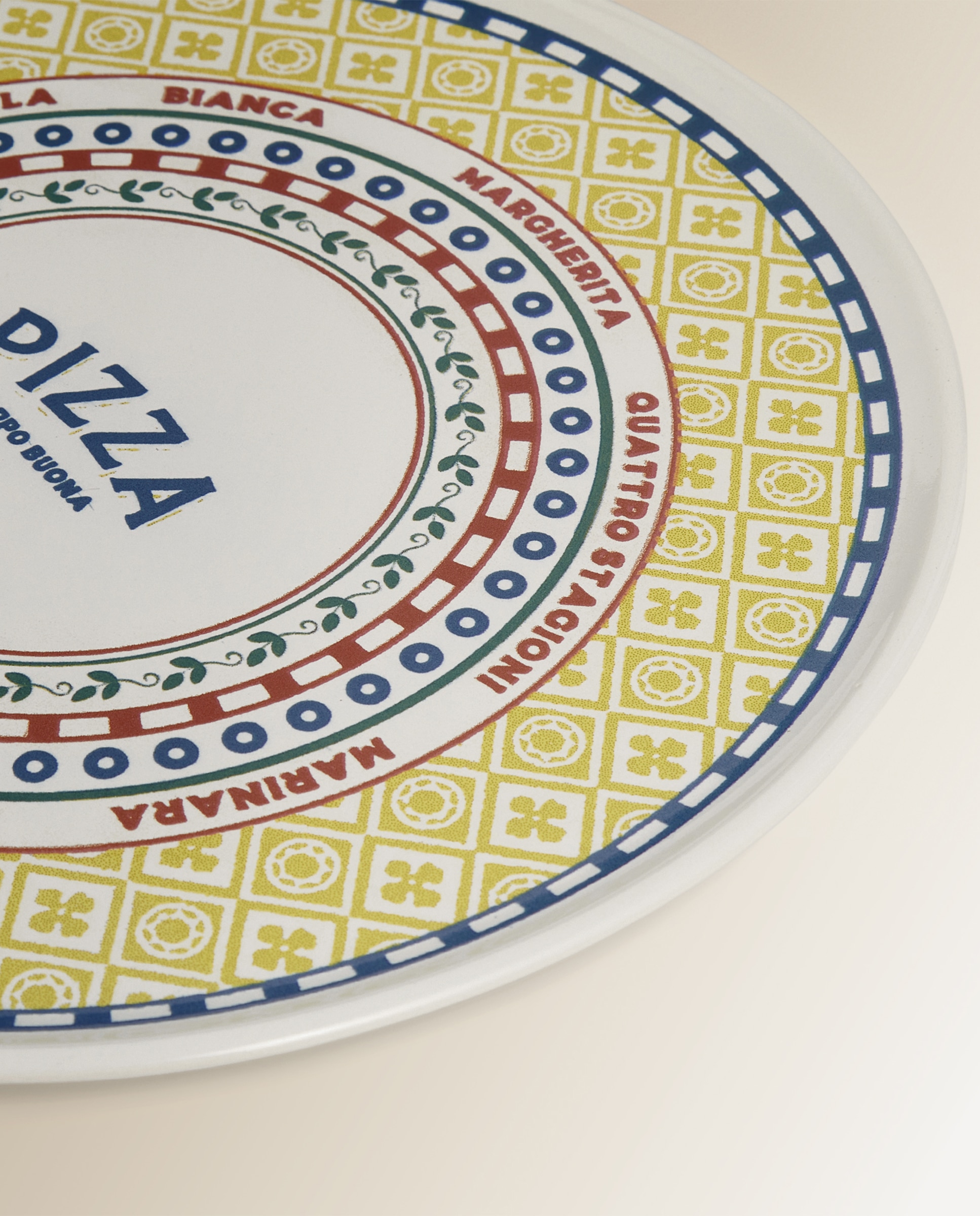 Plato para pizza Sicilia Basics El Corte Inglés Multicolor-3