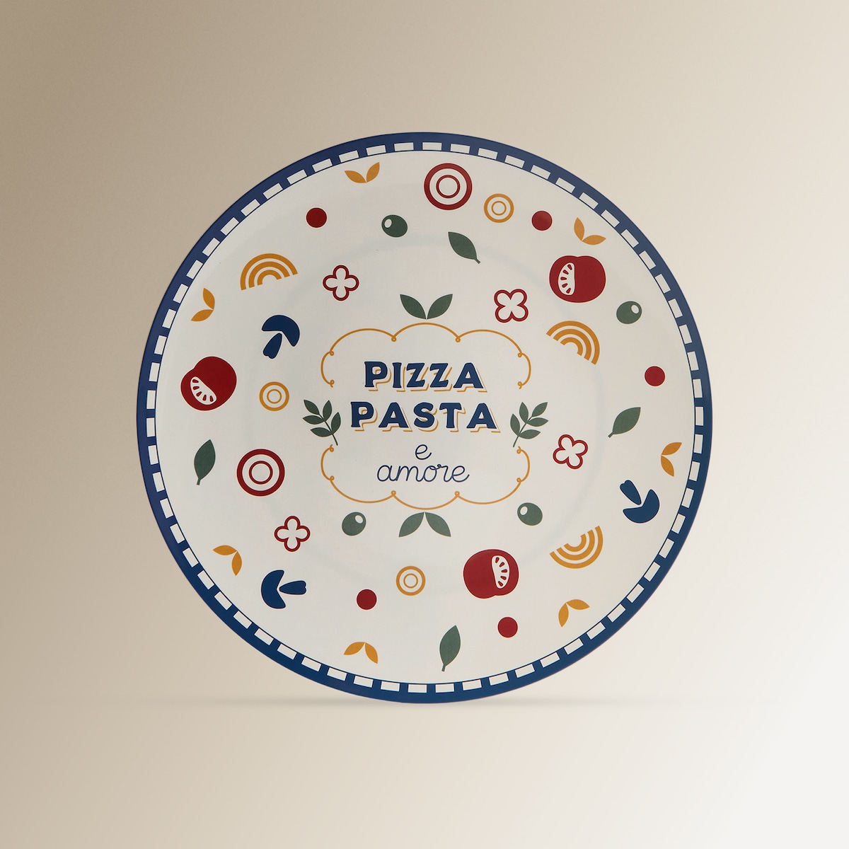 Plato de pizza Sicilia Basics El Corte Inglés Multicolor-2