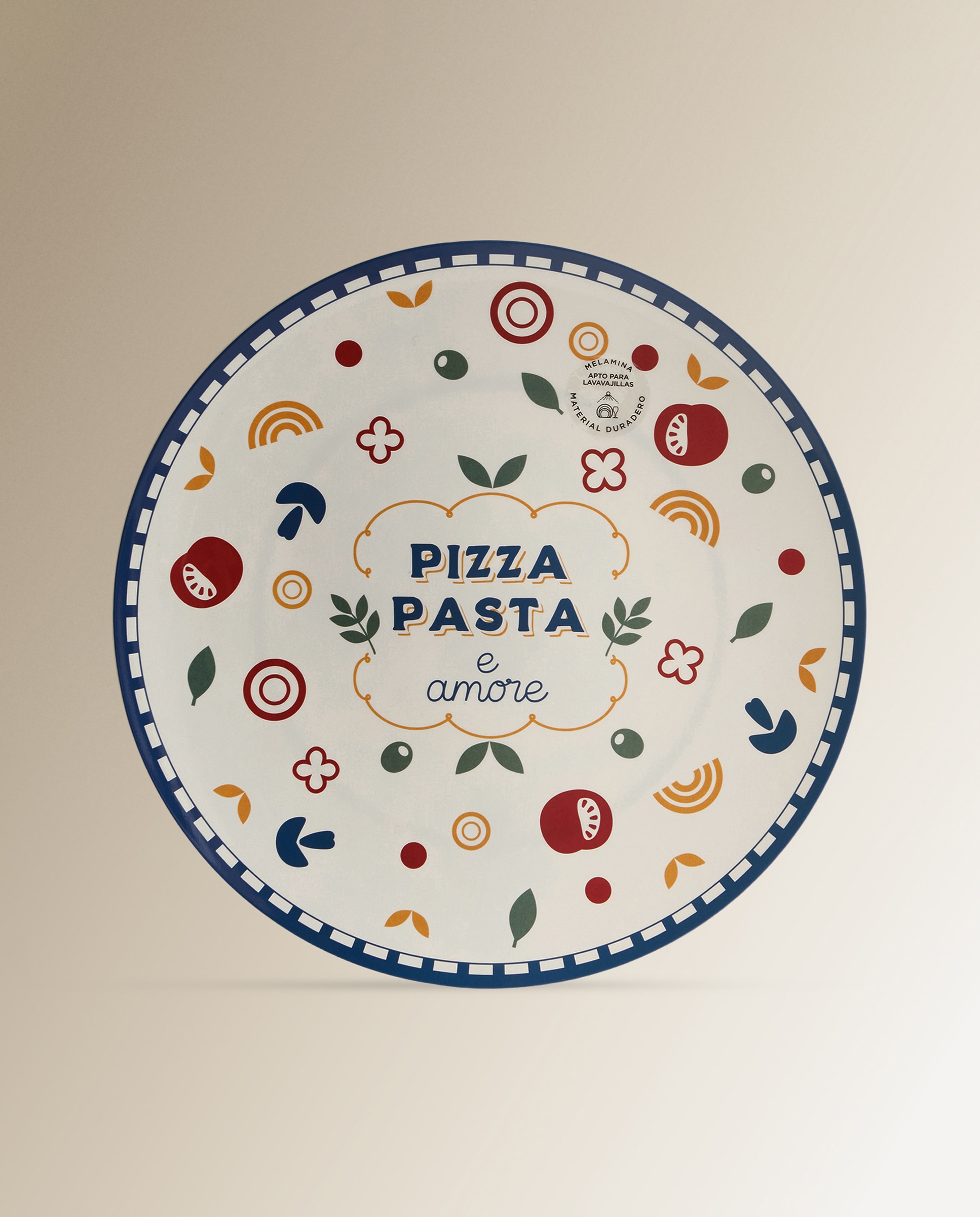 Plato de pizza Sicilia Basics El Corte Inglés Multicolor-4