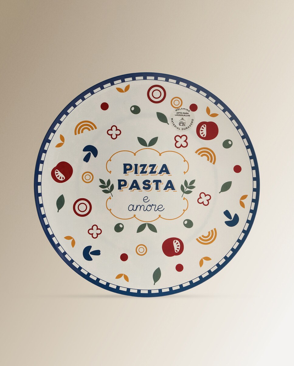 Plato de pizza Sicilia Basics El Corte Inglés Multicolor-5