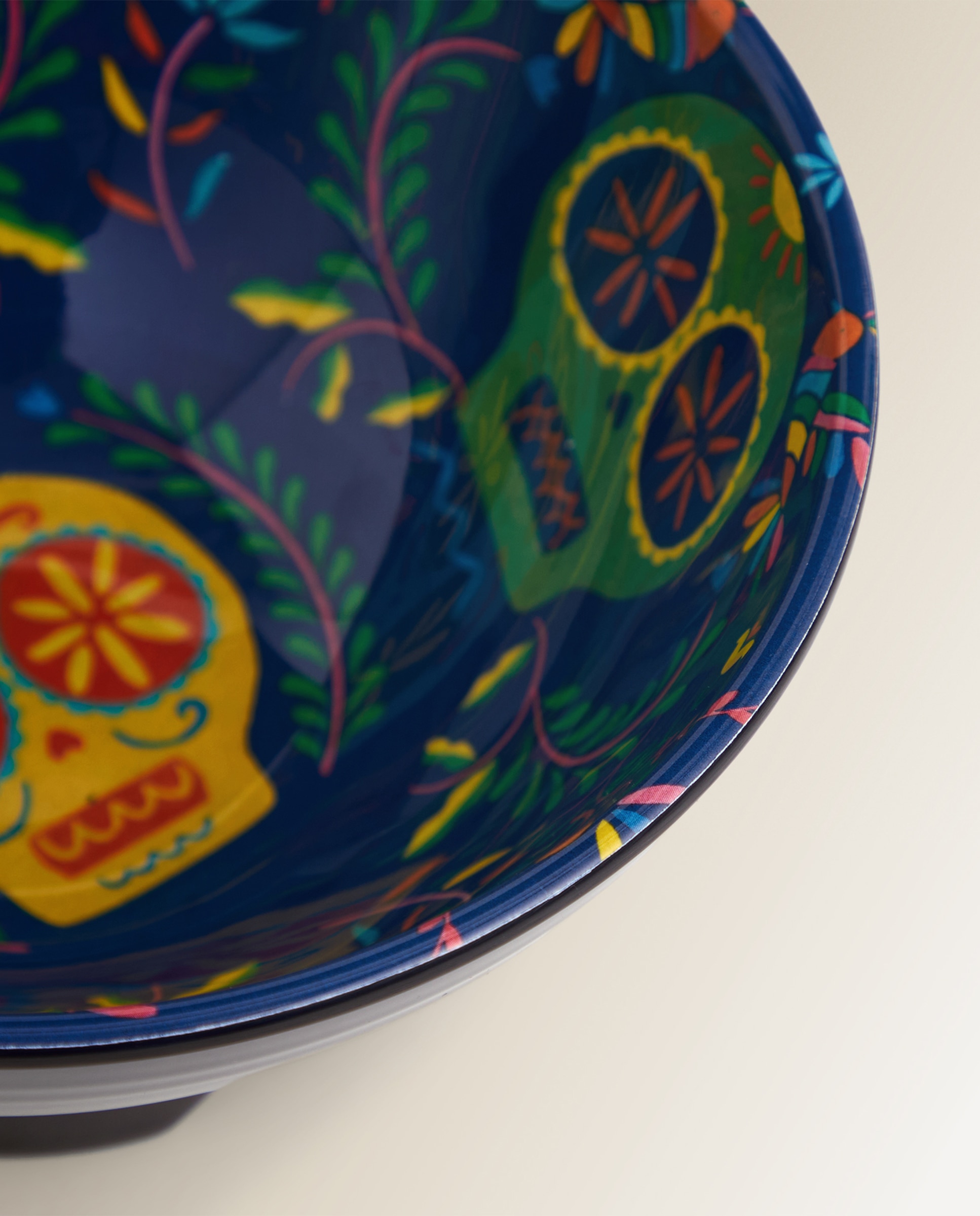 Bowl de melamina Catrinas Jalisco Basics El Corte Inglés Azul marino-4