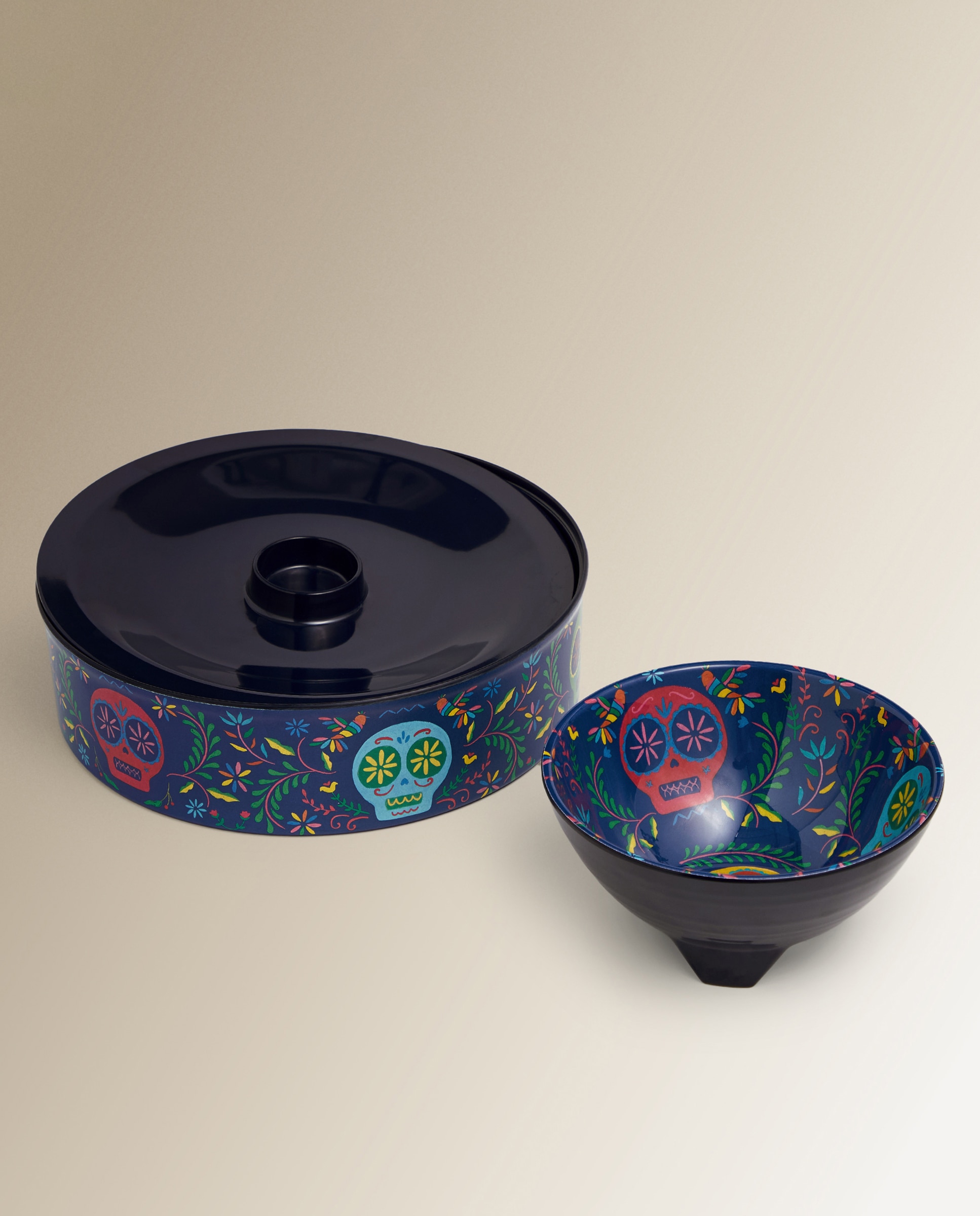Bowl de melamina Catrinas Jalisco Basics El Corte Inglés Azul marino-5