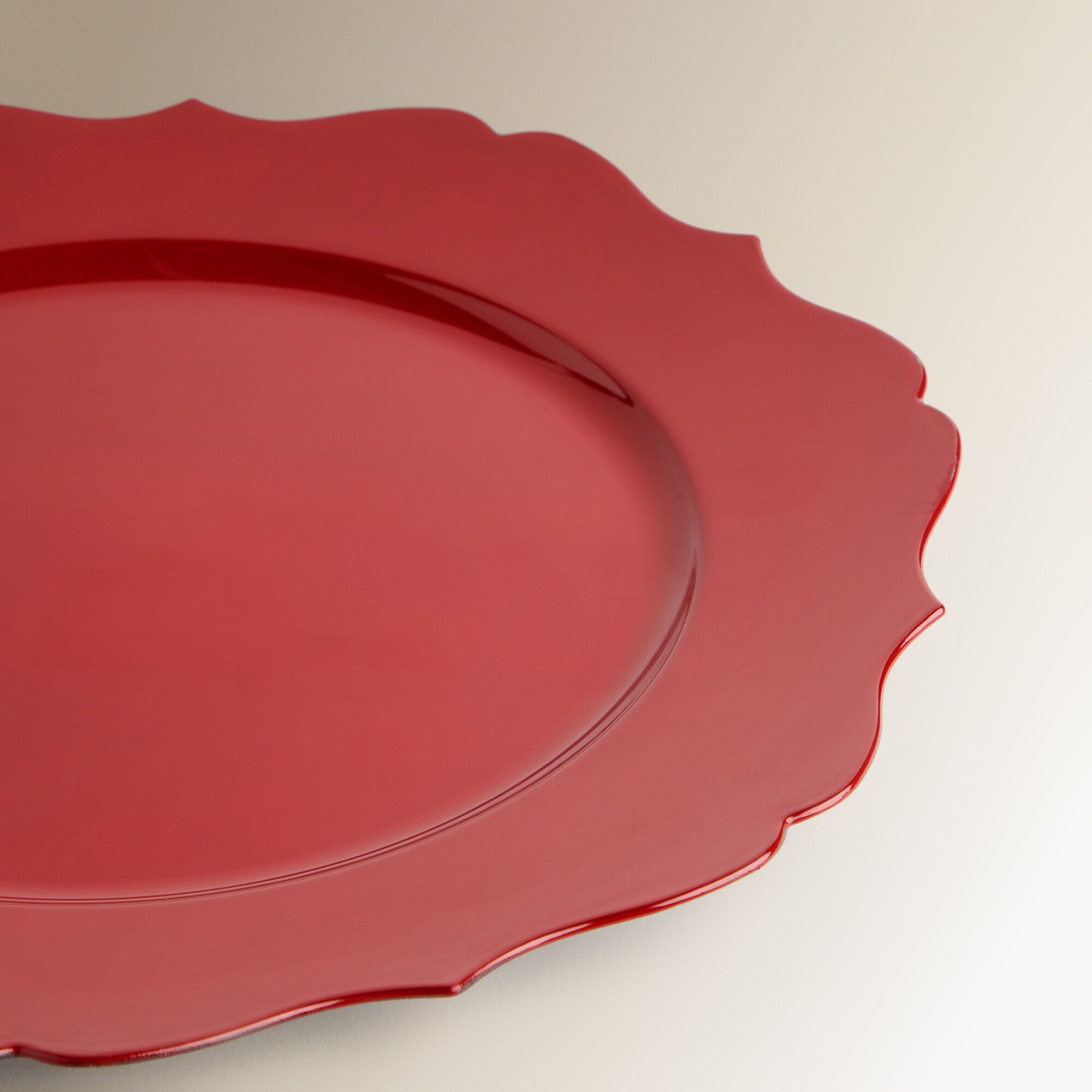 Bajo plato Florencia Navidad Basics El Corte Inglés Rojo-4