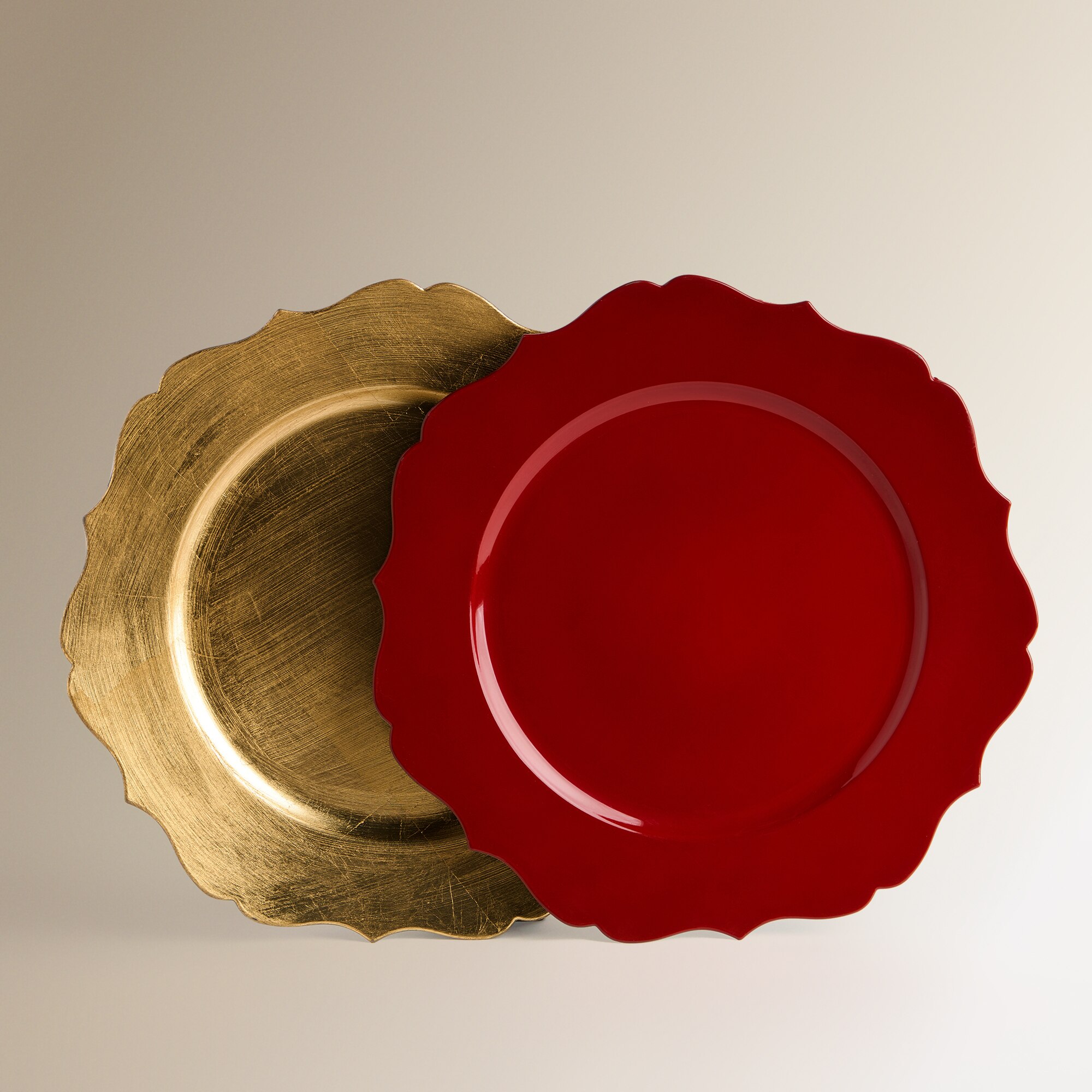 Bajo plato Florencia Navidad Basics El Corte Inglés Rojo-5