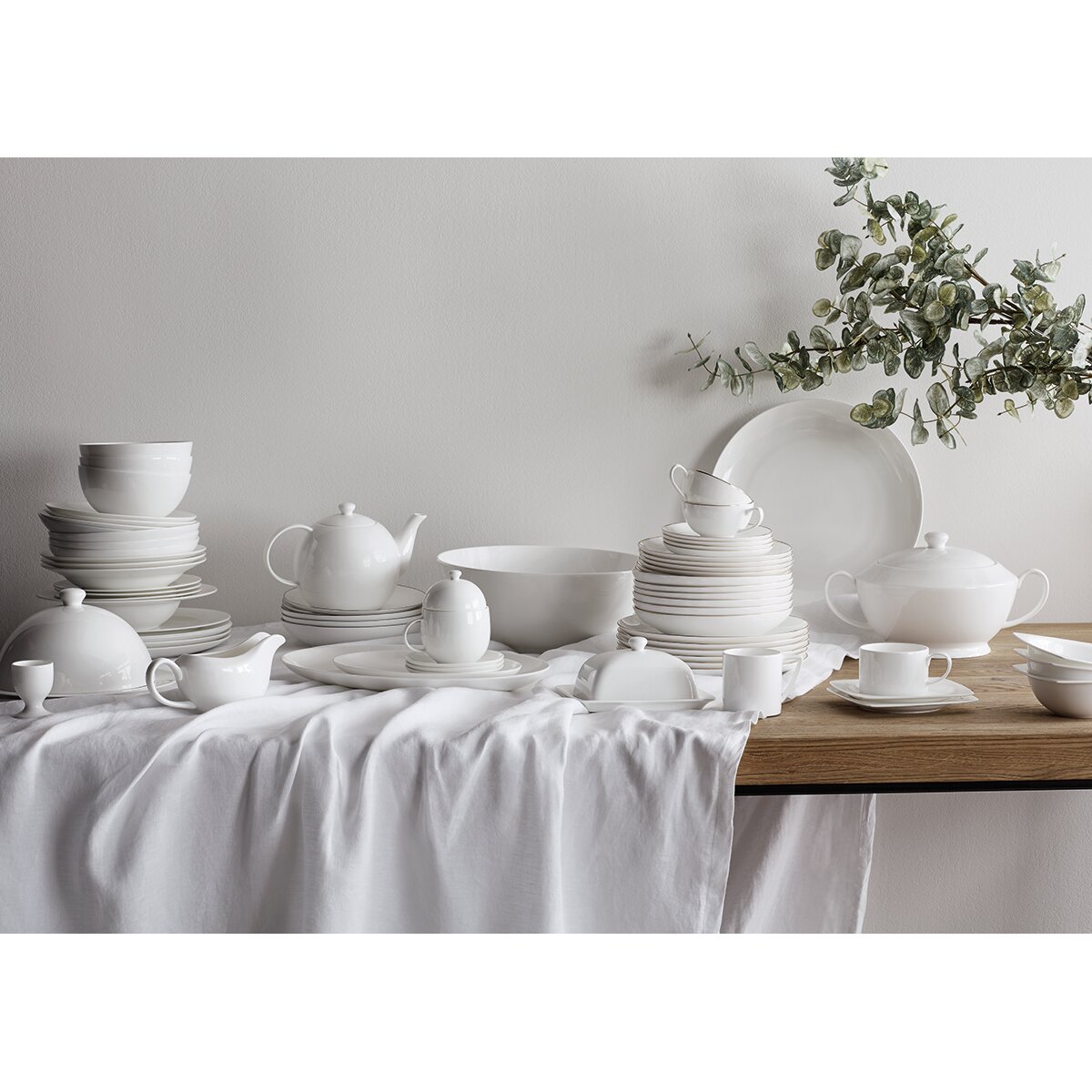Prato raso redondo com aba Bone China Essential El Corte Inglés 6