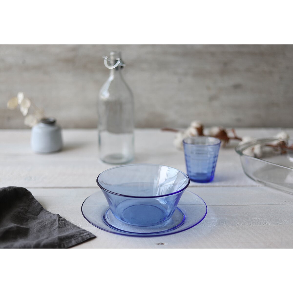 Plato llano Lys Duralex Azul claro-6