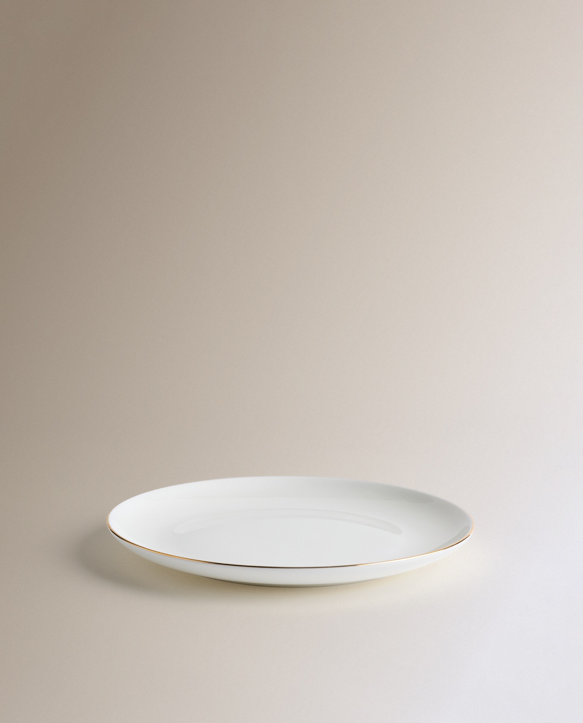 Prato raso Bone China Fio Dourado El Corte Inglés Branco-3