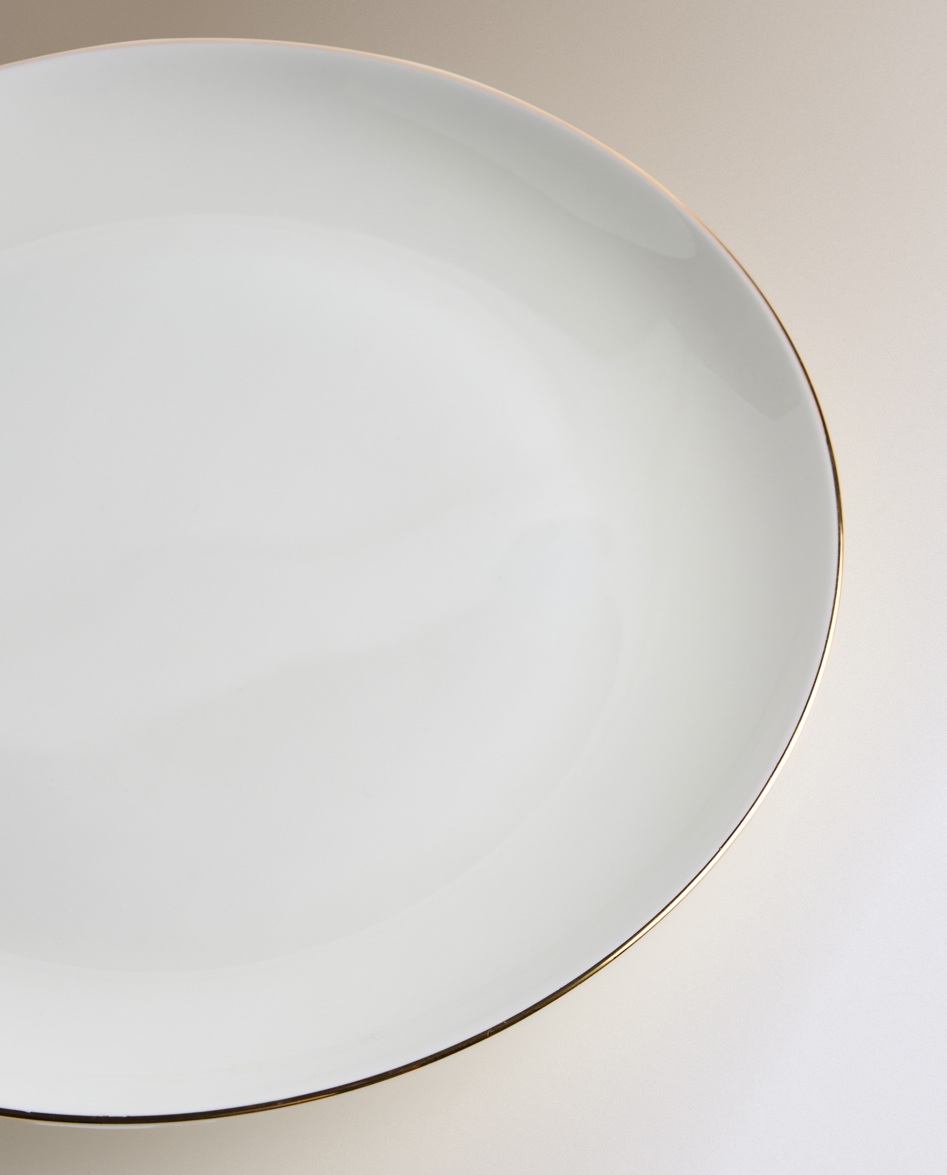 Prato raso Bone China Fio Dourado El Corte Inglés Branco-4