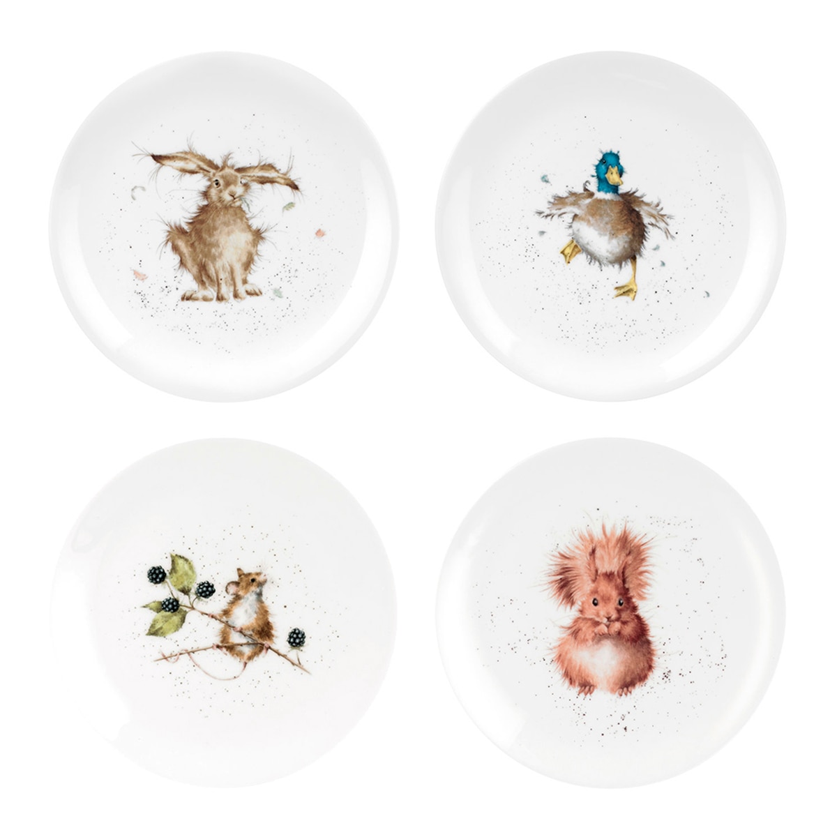 Conjunto de 4 Pratos de Sobremesa Wrendale Designs Multicolor-1