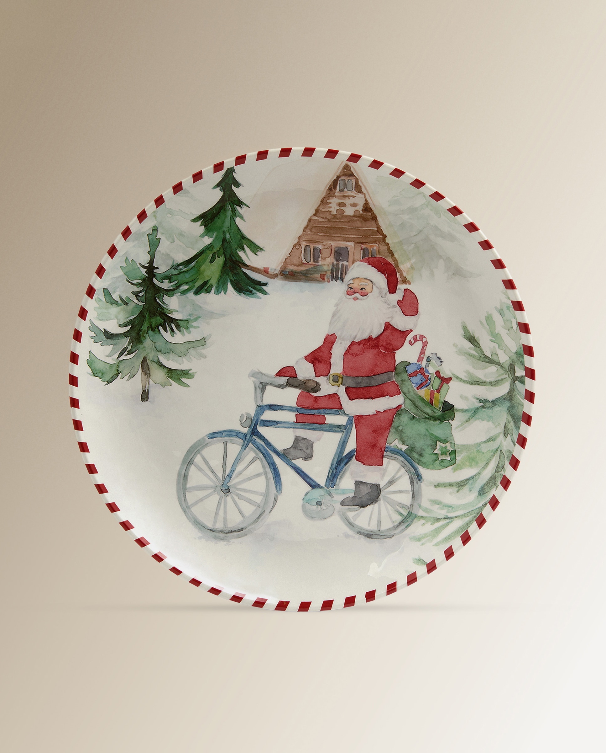 Imagem 0 de Prato Raso de Melamina Pai Natal na Aldeia