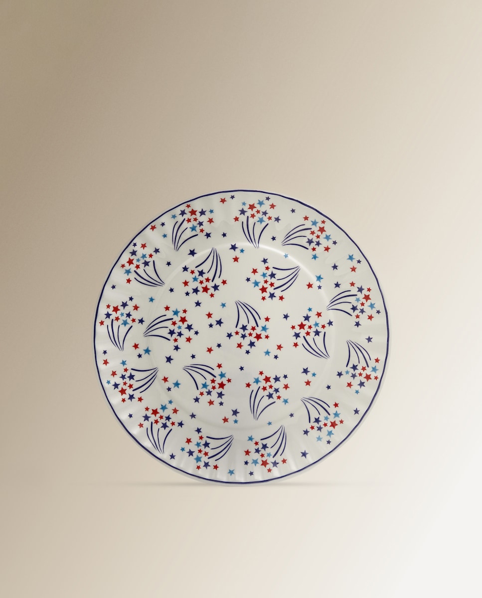 Plato llano de melamina 4 de julio Basics El Corte Inglés Multicolor-1