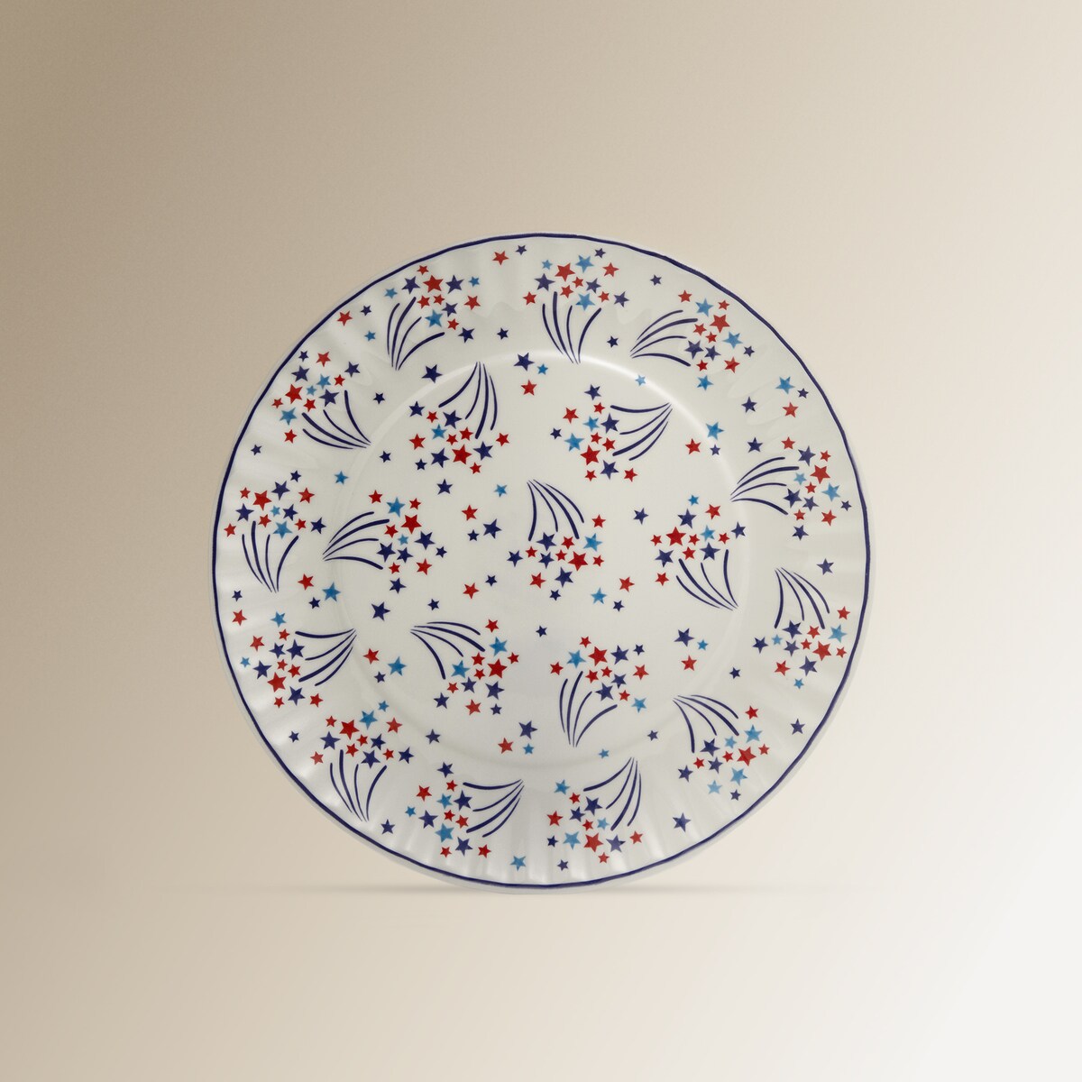 Plato llano de melamina 4 de julio Basics El Corte Inglés Multicolor-2