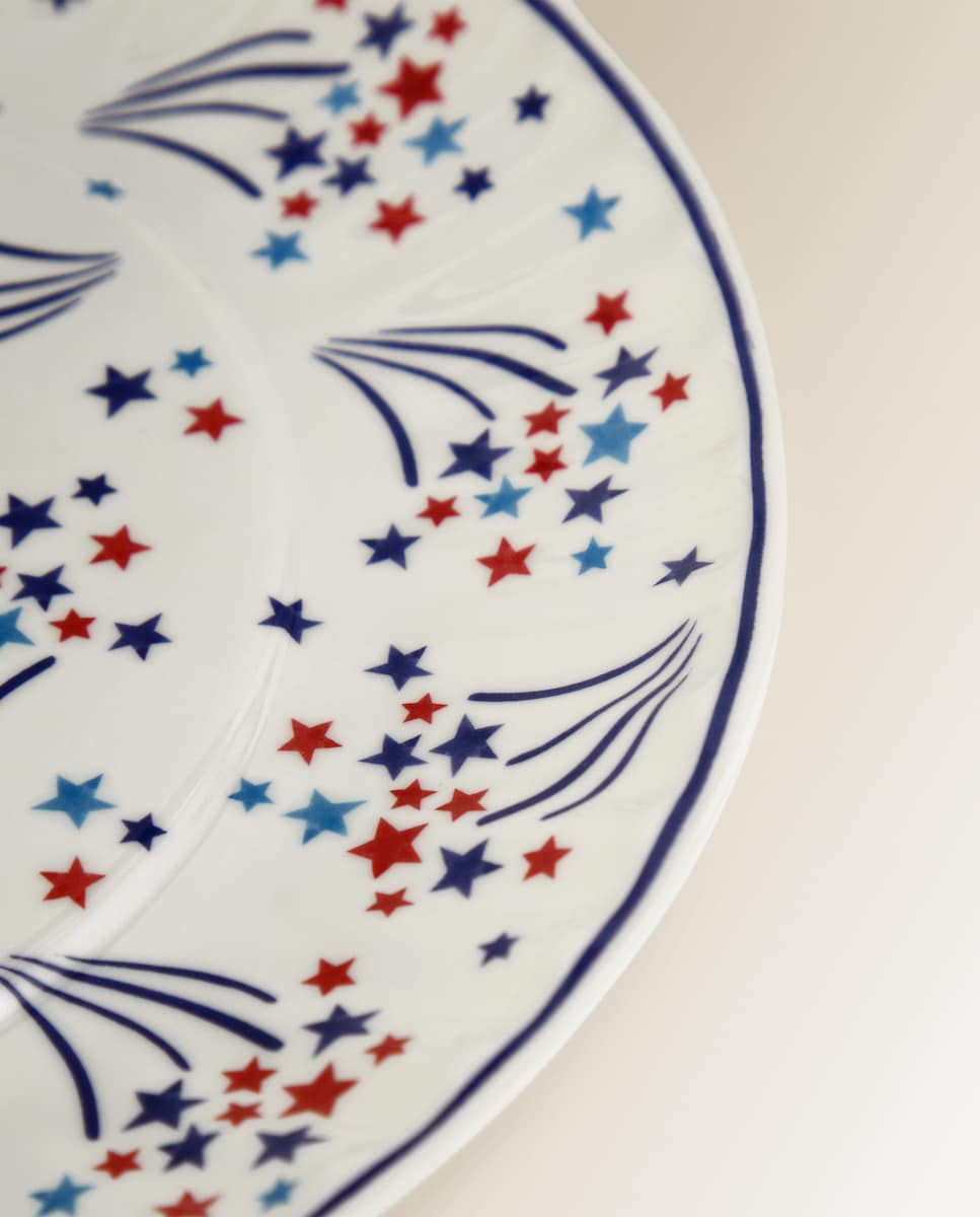 Plato llano de melamina 4 de julio Basics El Corte Inglés Multicolor-4