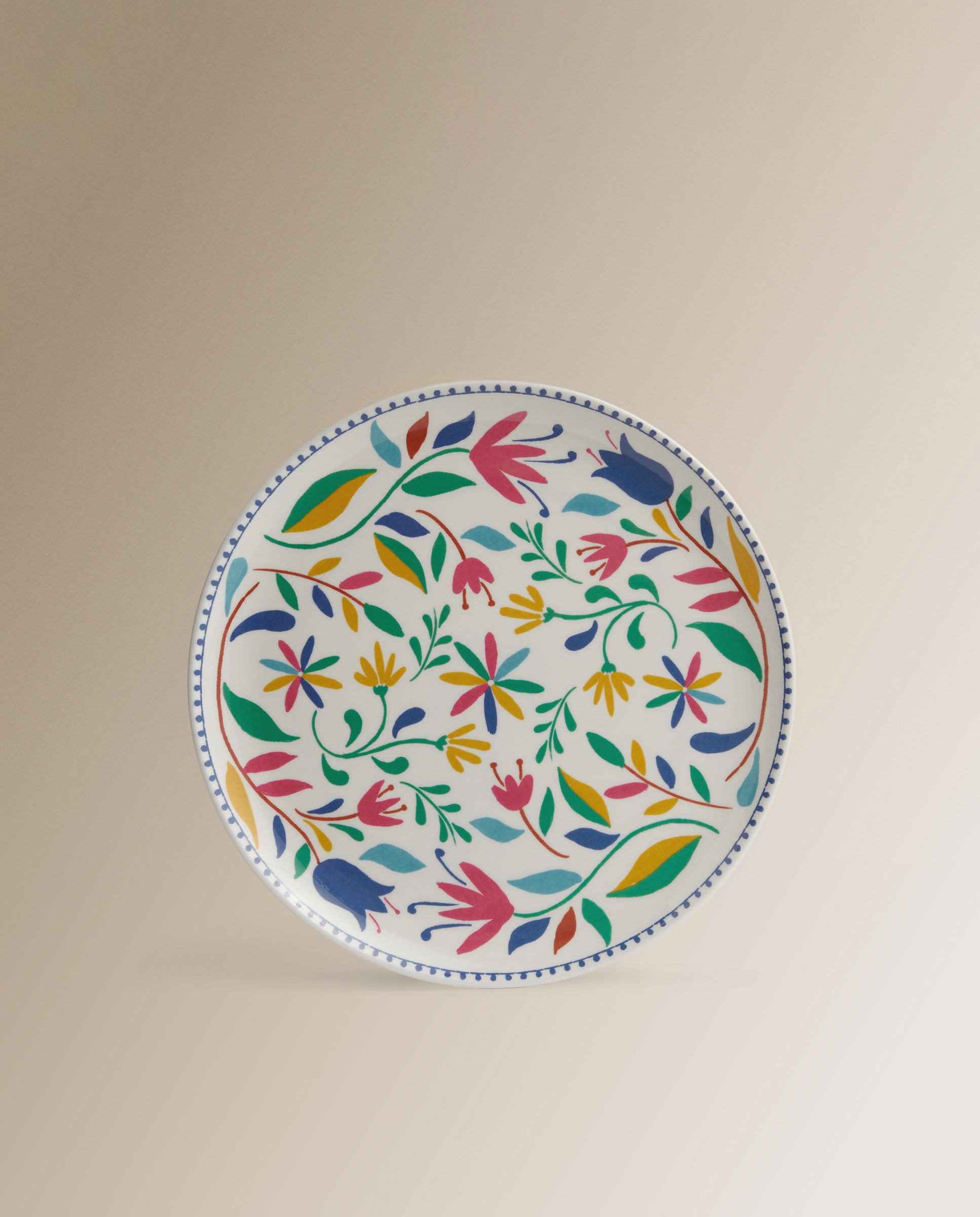 Plato llano de melamina Jalisco Basics El Corte Inglés Multicolor-1