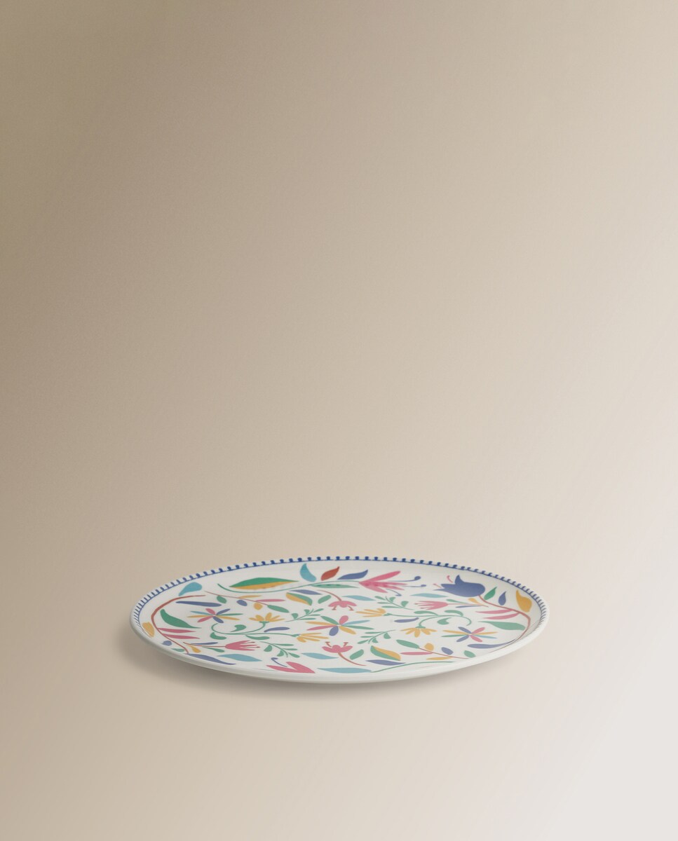 Plato llano de melamina Jalisco Basics El Corte Inglés Multicolor-3