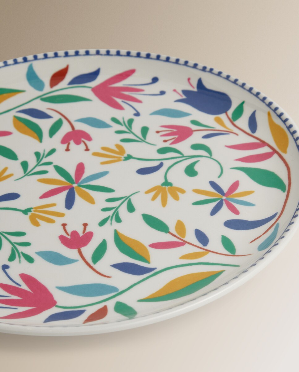 Plato llano de melamina Jalisco Basics El Corte Inglés Multicolor-4