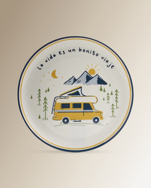 Imagen 0 de Plato llano de melamina Viaje Basics El Corte Inglés