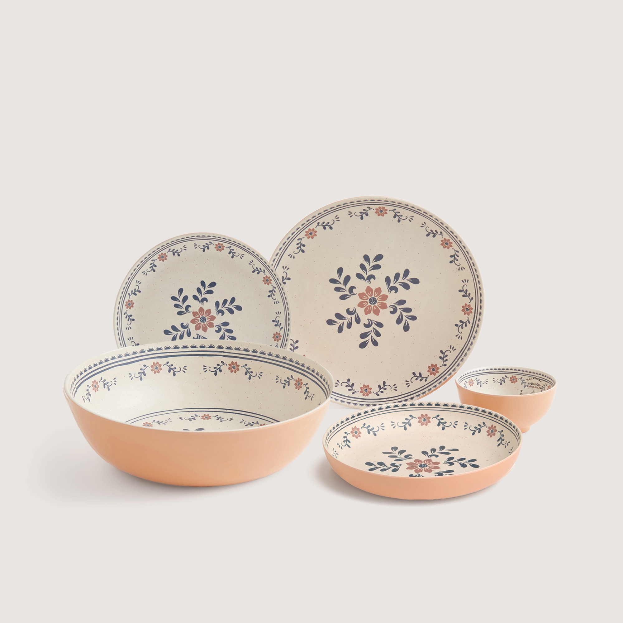 Plato llano de melamina Puebla Basics El Corte Inglés Multicolor-6