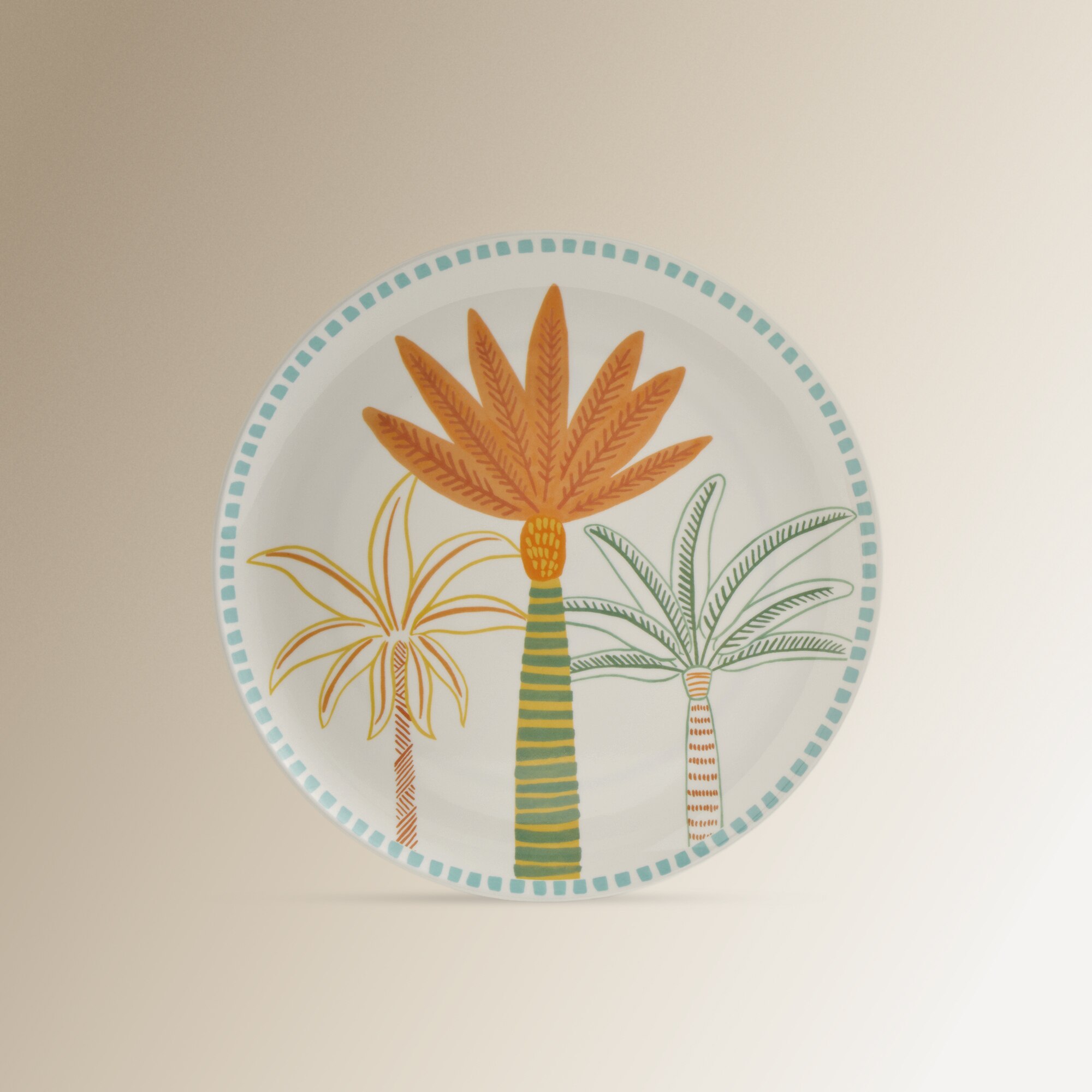 Plato llano de melamina Tropical Basics El Corte Inglés Multicolor-2