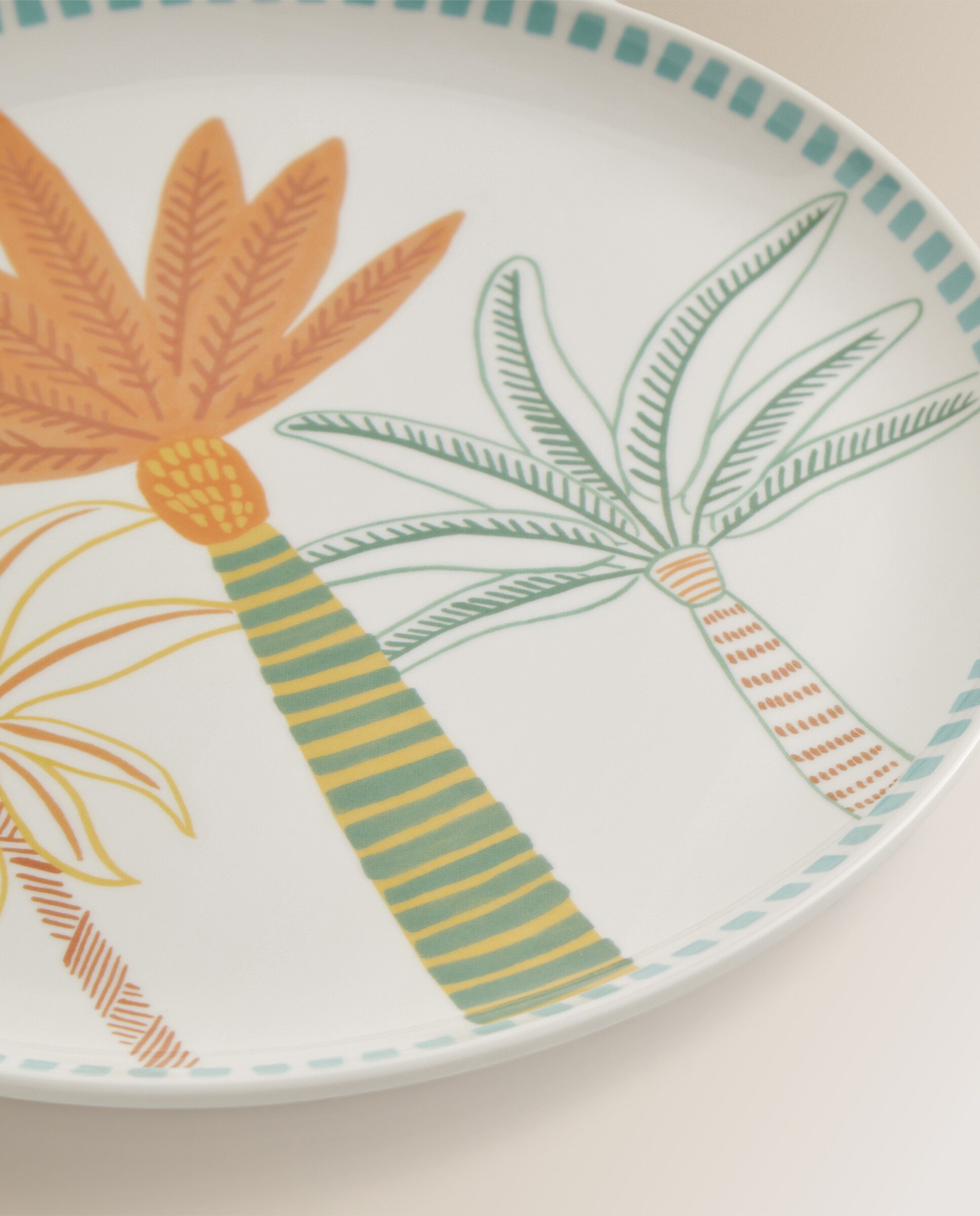 Plato llano de melamina Tropical Basics El Corte Inglés Multicolor-4