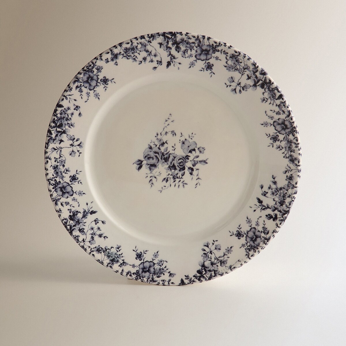 Prato Raso Pintado à Mão Bianca Azul-2