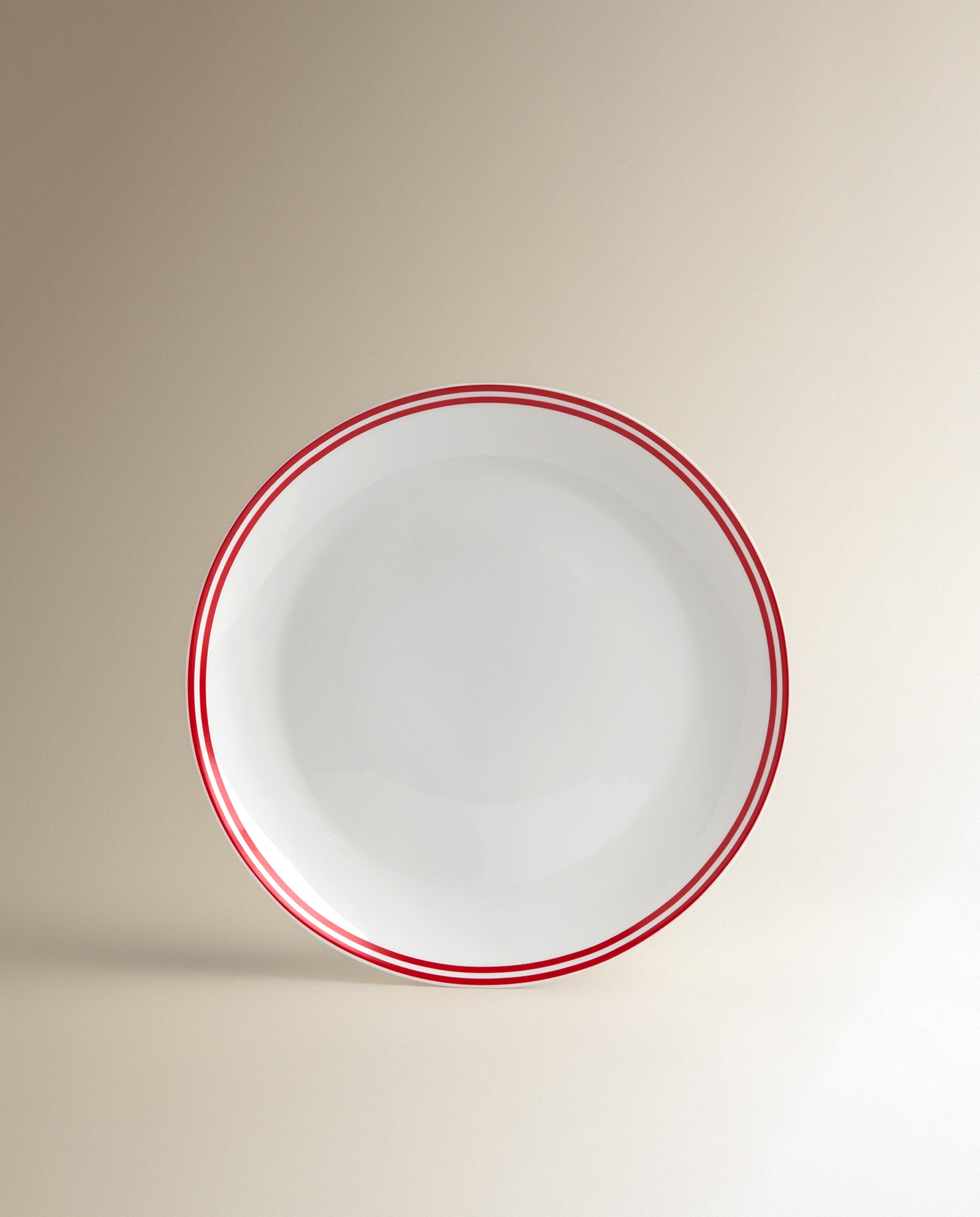 Plato llano de vidrio Orleans Rojo-2