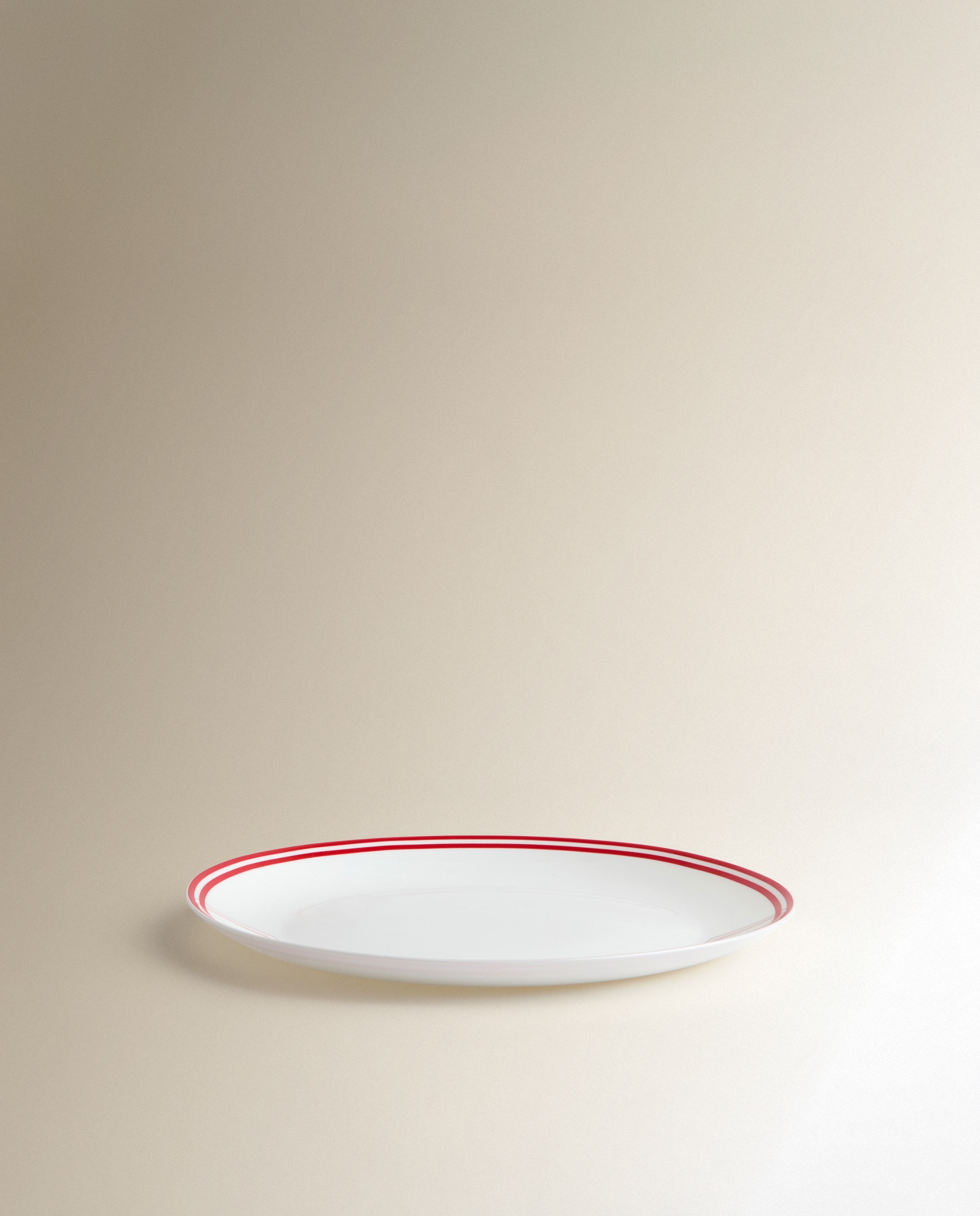 Plato llano de vidrio Orleans Rojo-3