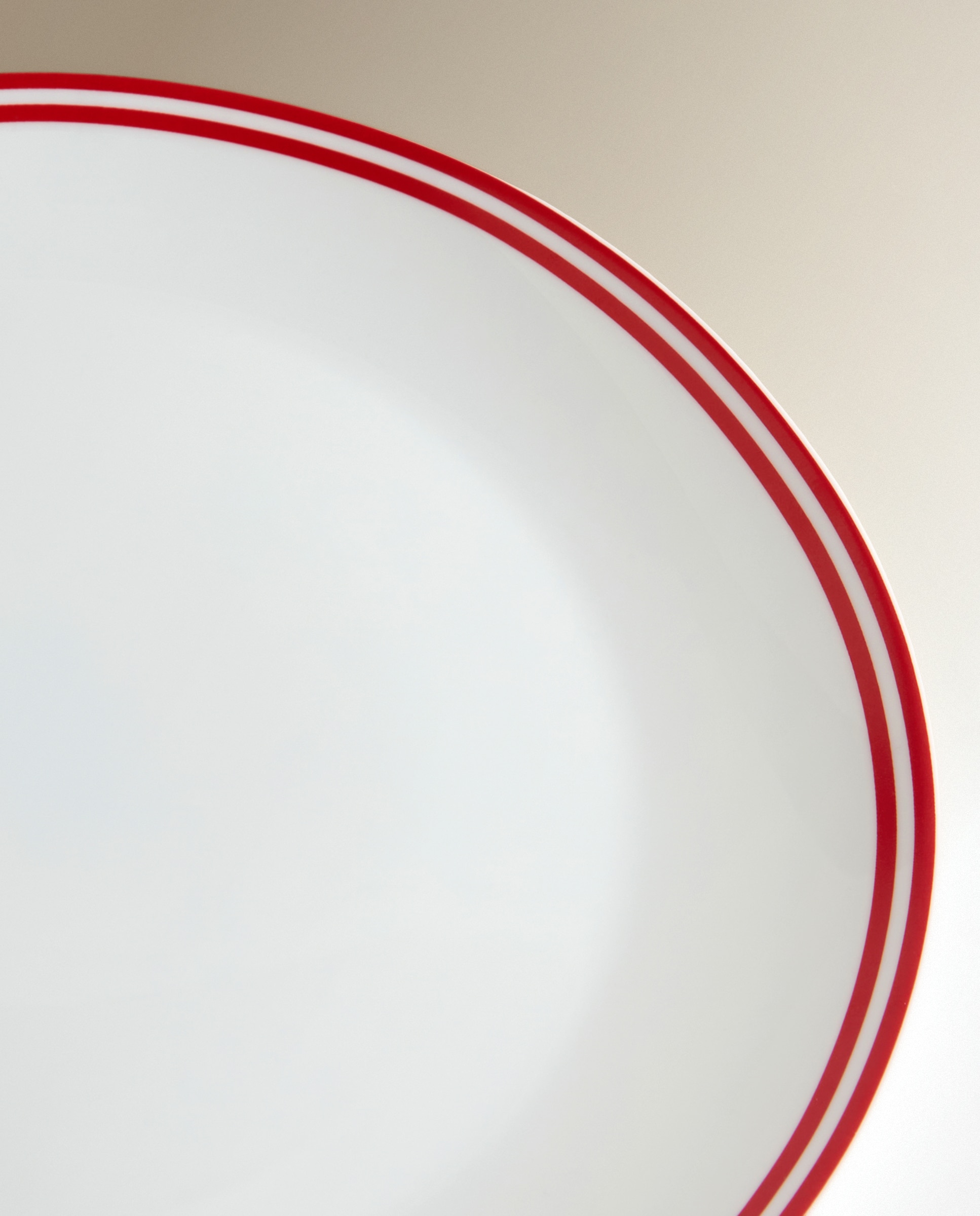 Plato llano de vidrio Orleans Rojo-4