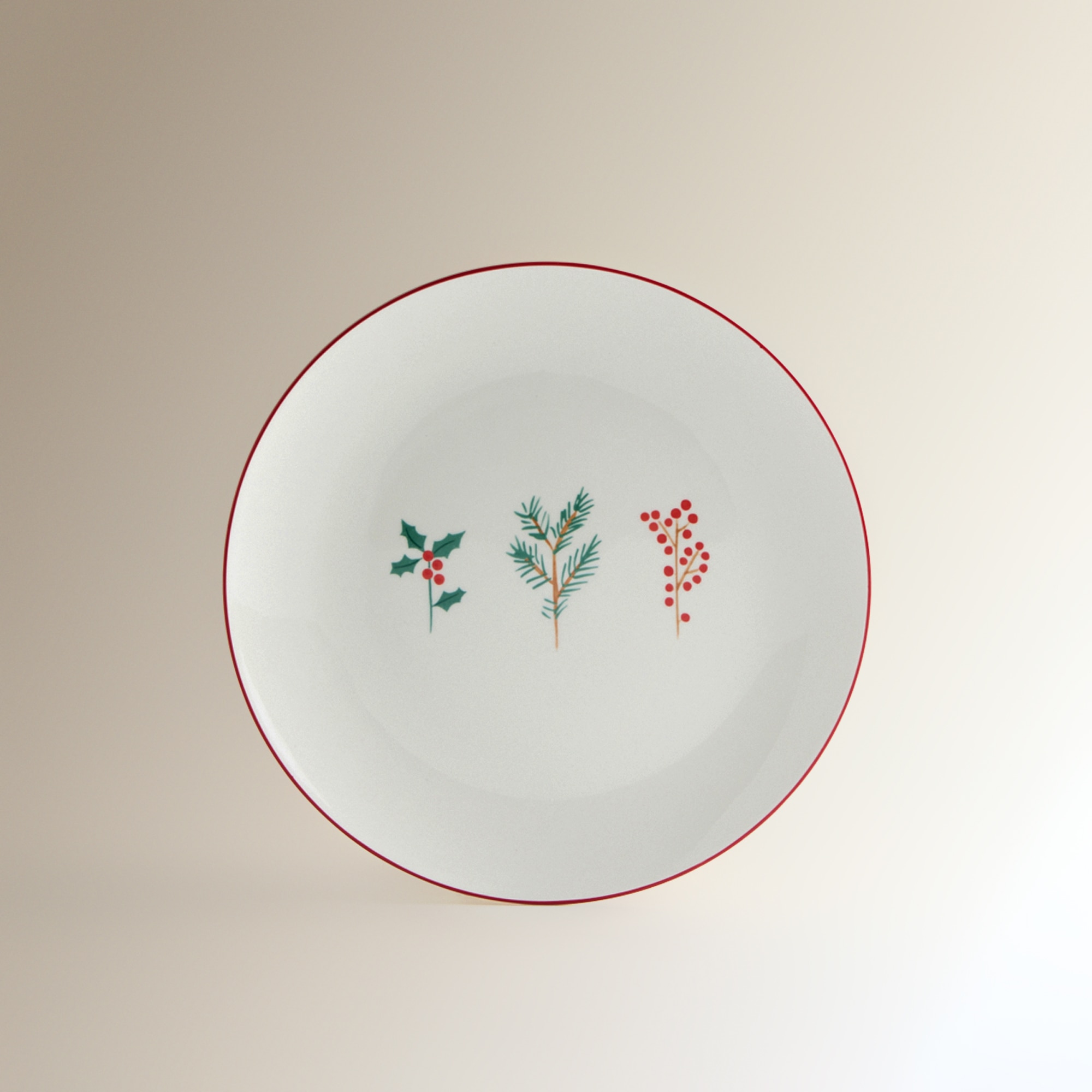 Plato llano Berries Navidad Rojo-2